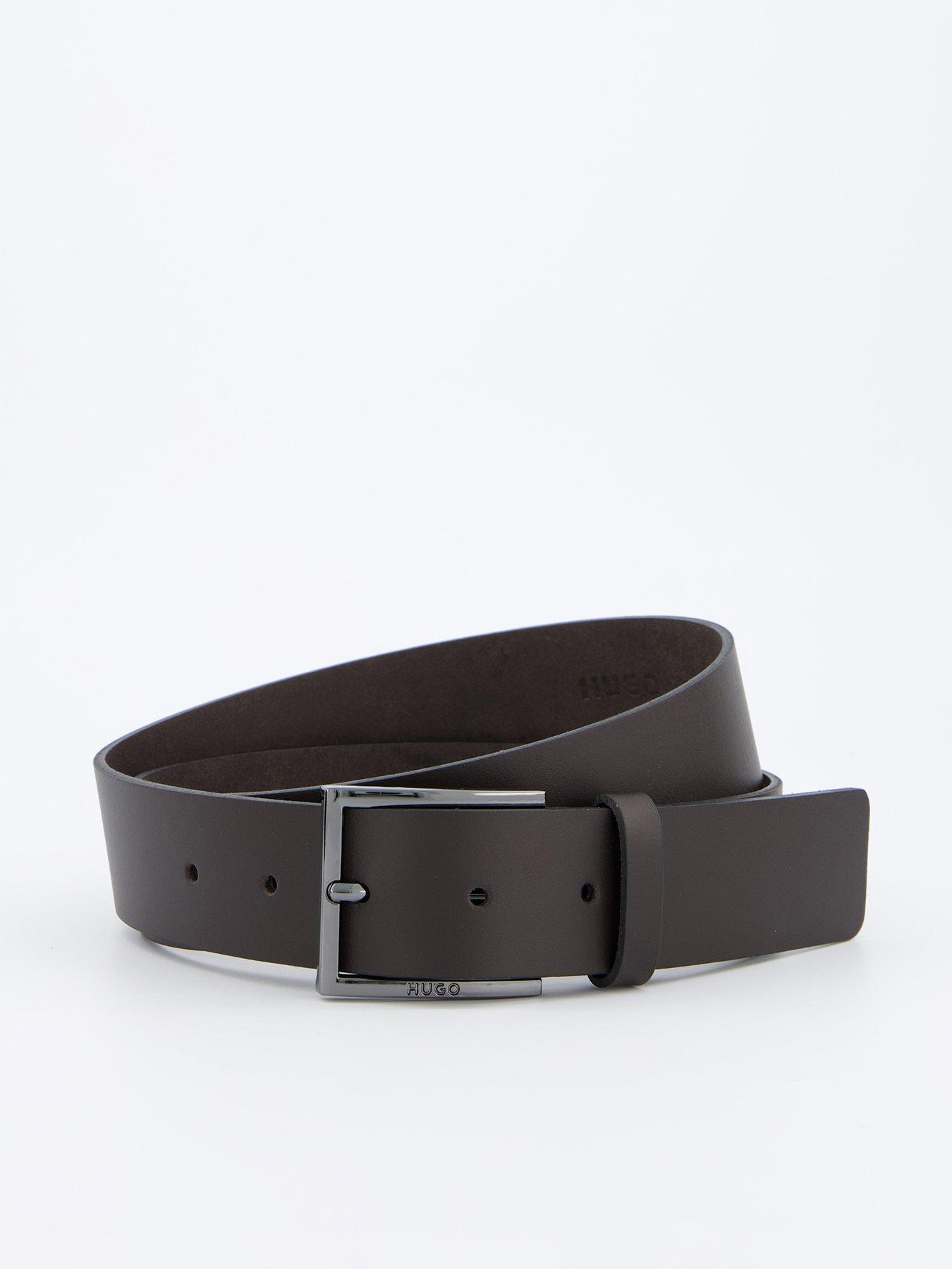  image of hugo-geek-35cm-smart-keeper-leather-belt-brown