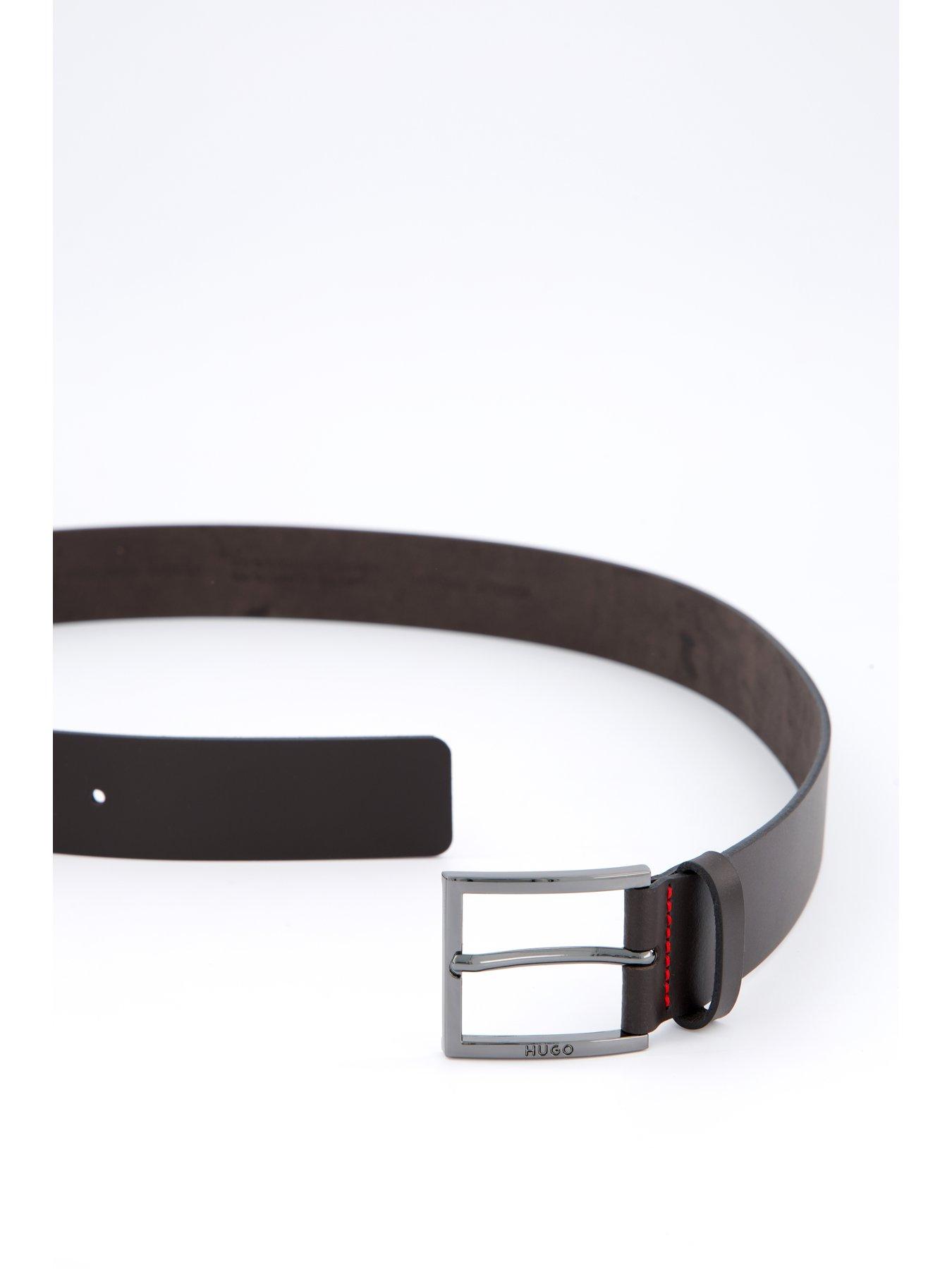 Image 3 of 4 of HUGO Geek Smart Keeper Leather Belt - Brown