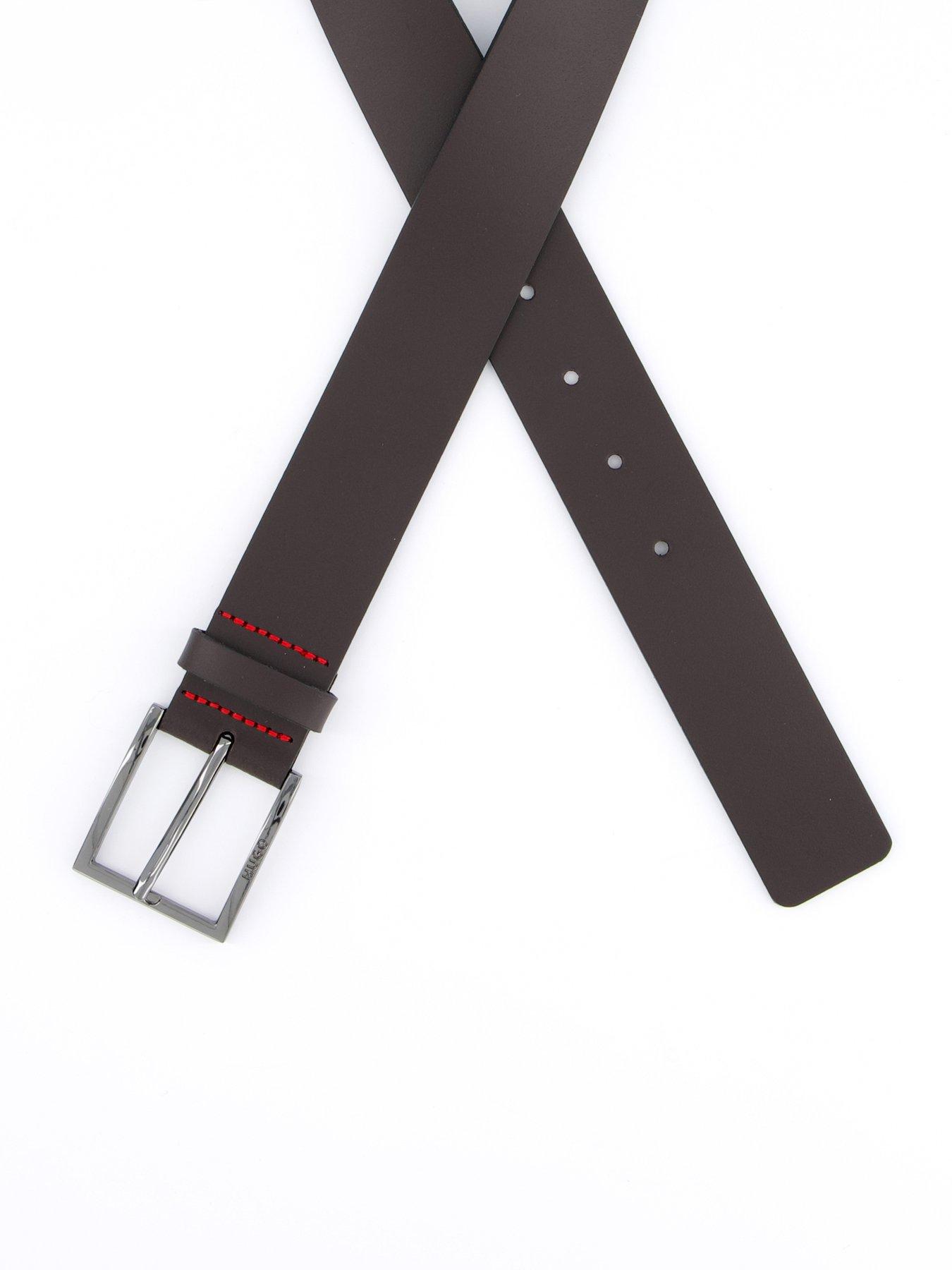 image of hugo-geek-35cm-smart-keeper-leather-belt-brown