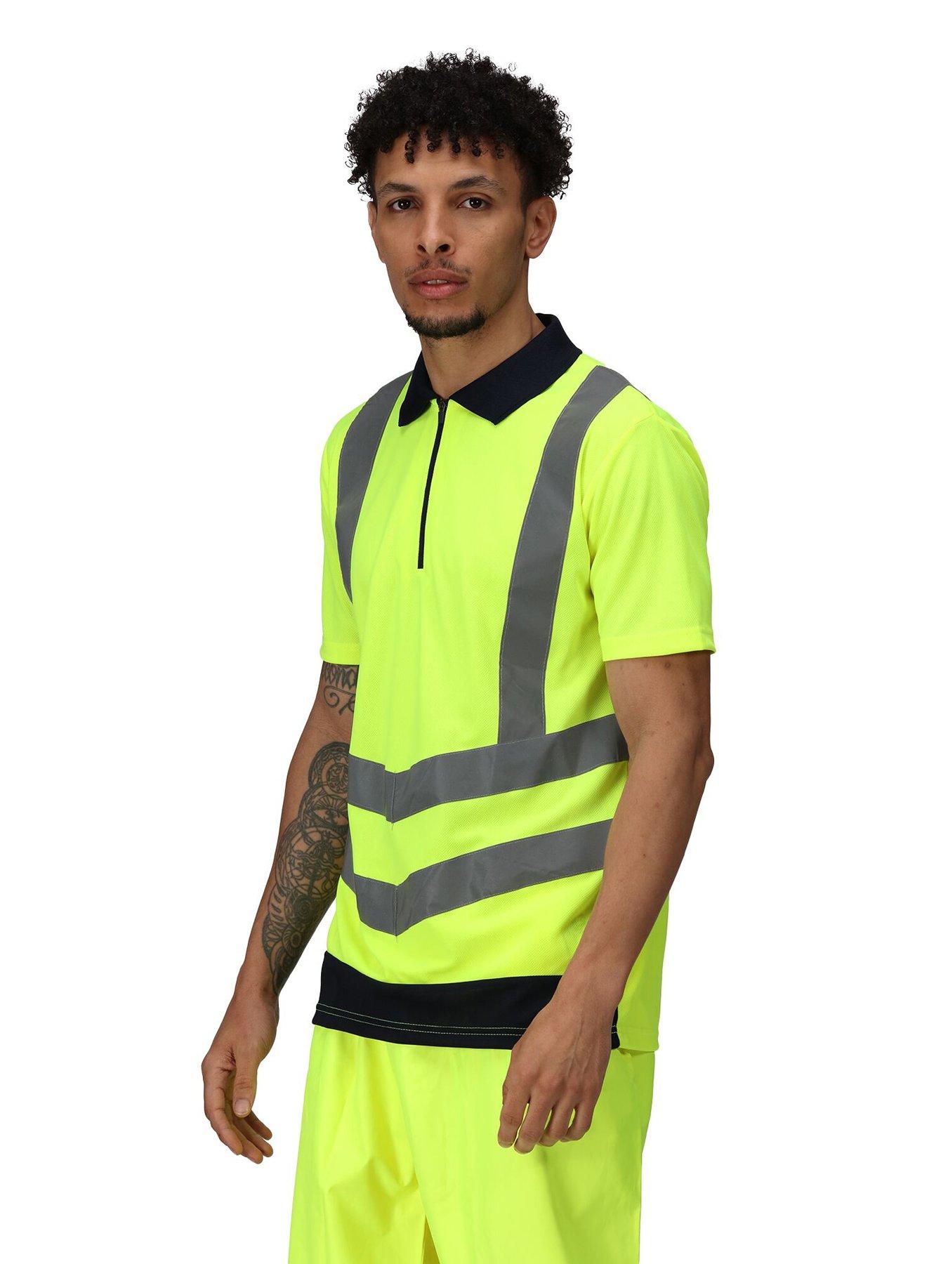 undefined Professional Workwear Hivis Pro Polo T-shirt -yellow/navy