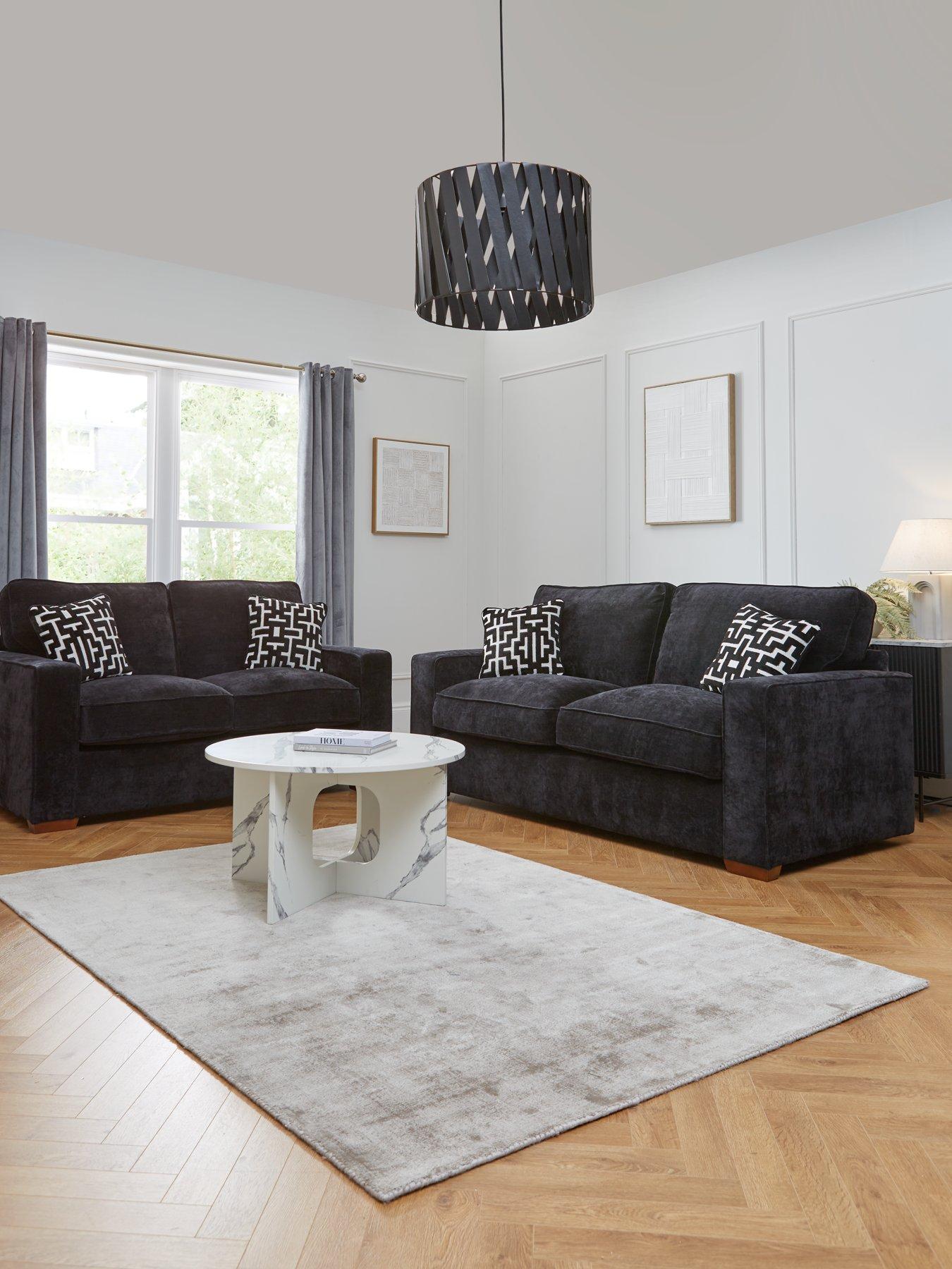 Image 1 of 6 of Very Home Monaco 3 + 2 Seater Fabric Sofa Set (Buy &amp; SAVE!)&nbsp;- Made to Order in the UK