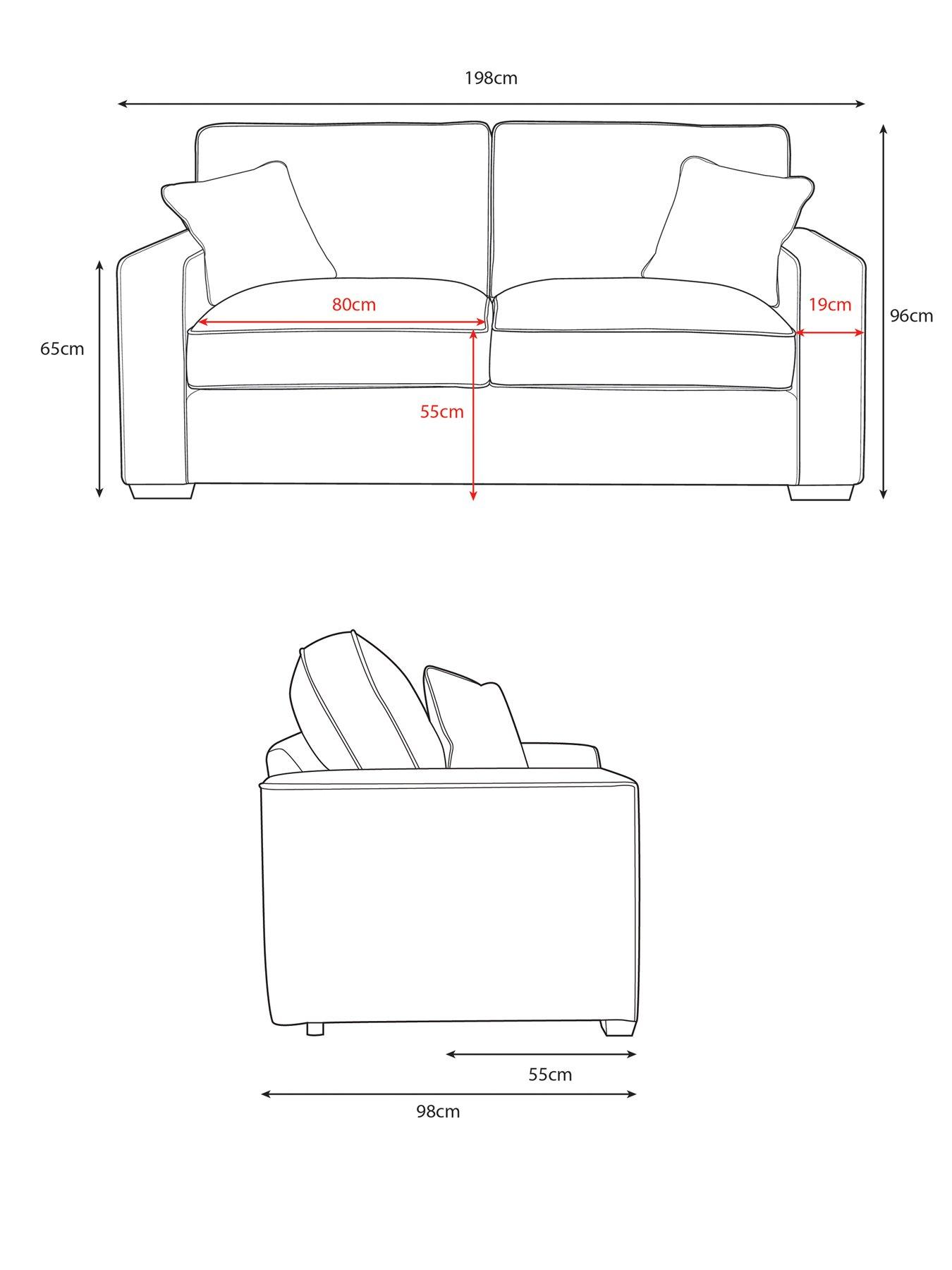 Image 7 of 7 of Very Home Monaco 3 Seater Fabric Sofa&nbsp;- Made to Order in the UK