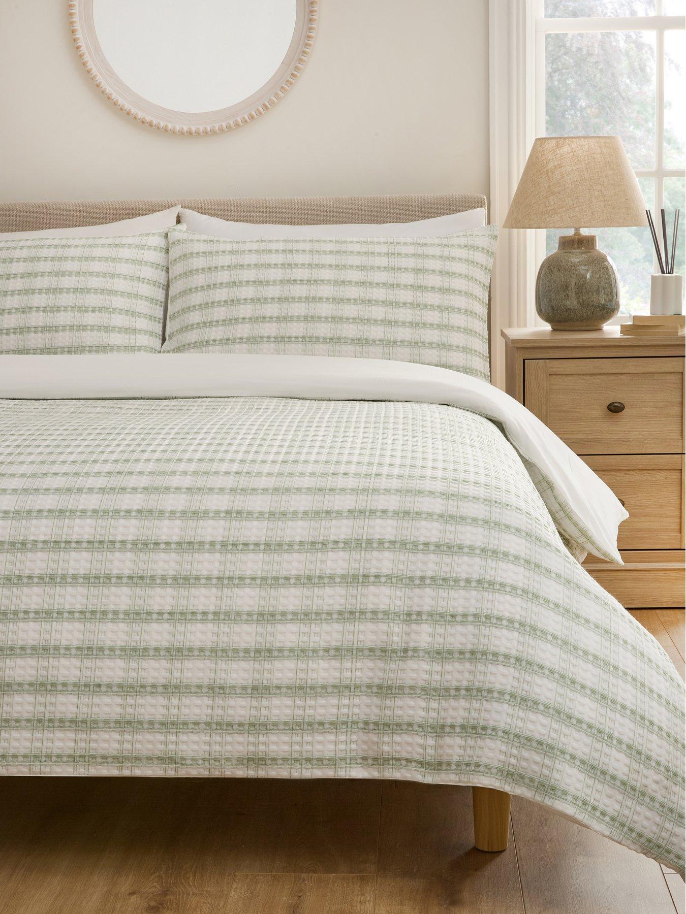 very-home-oslo-striped-waffle-duvet-cover-set