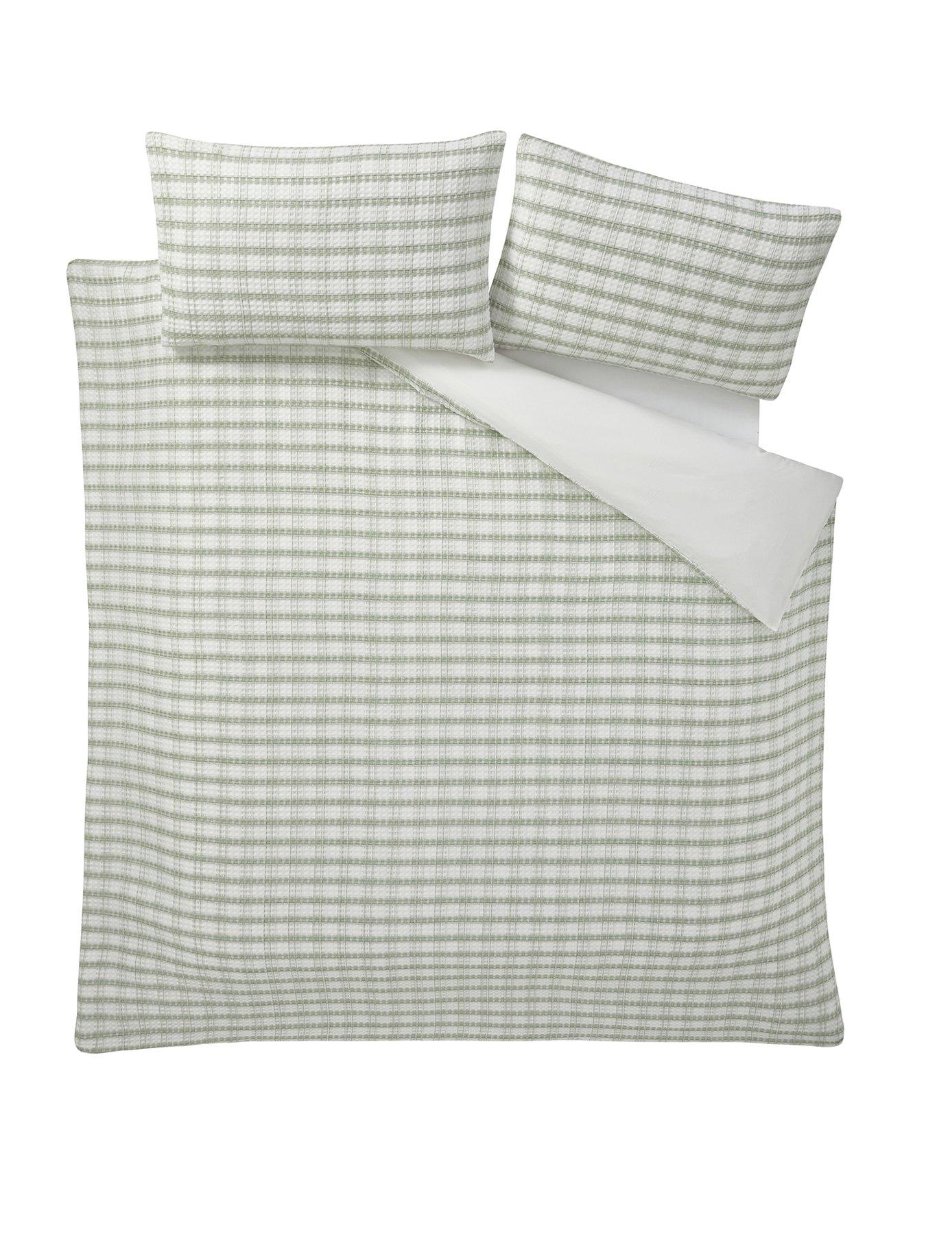 Image 2 of 5 of The Very Collection Oslo Striped Waffle Duvet Cover Set