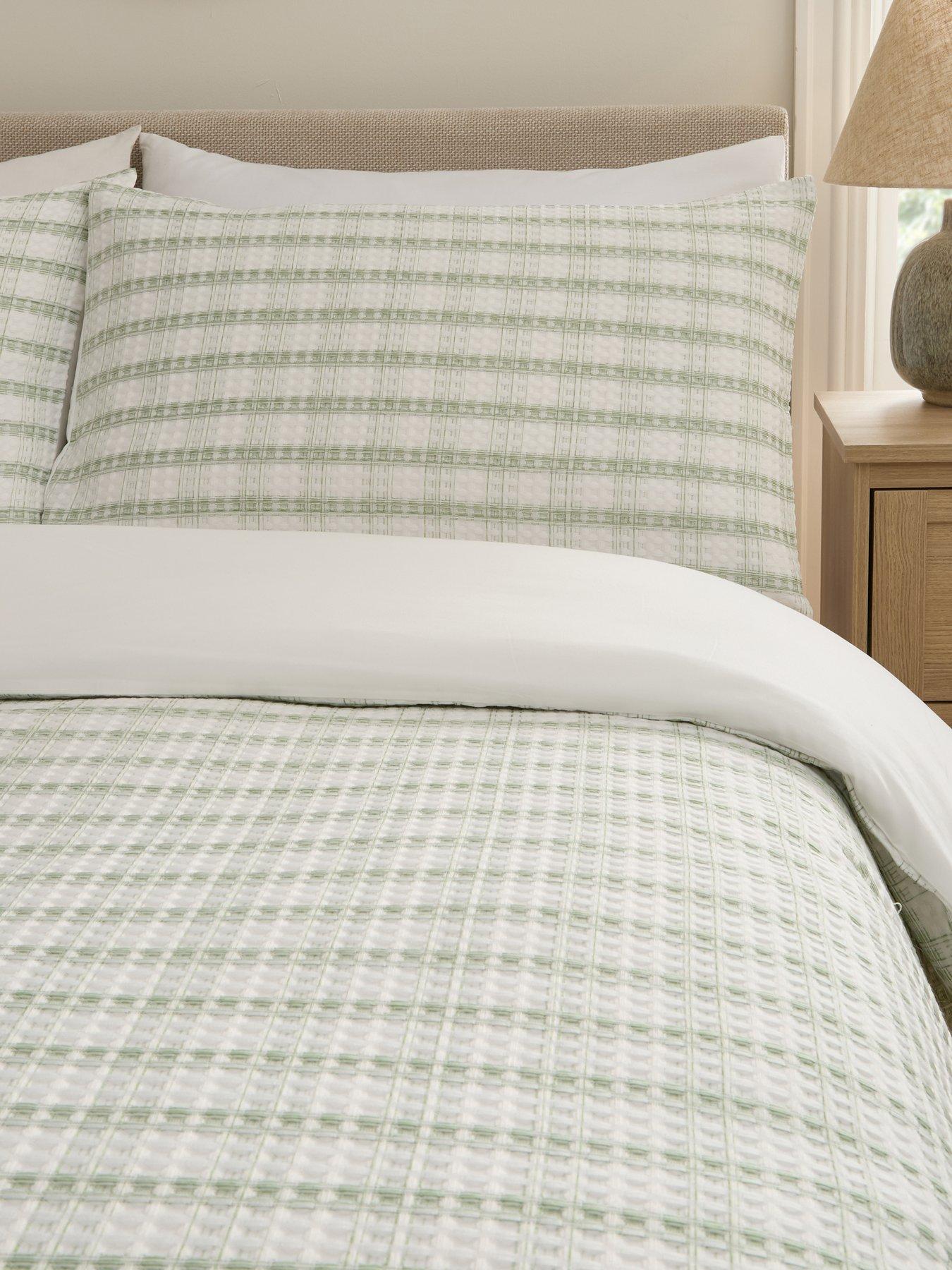 Image 3 of 5 of The Very Collection Oslo Striped Waffle Duvet Cover Set