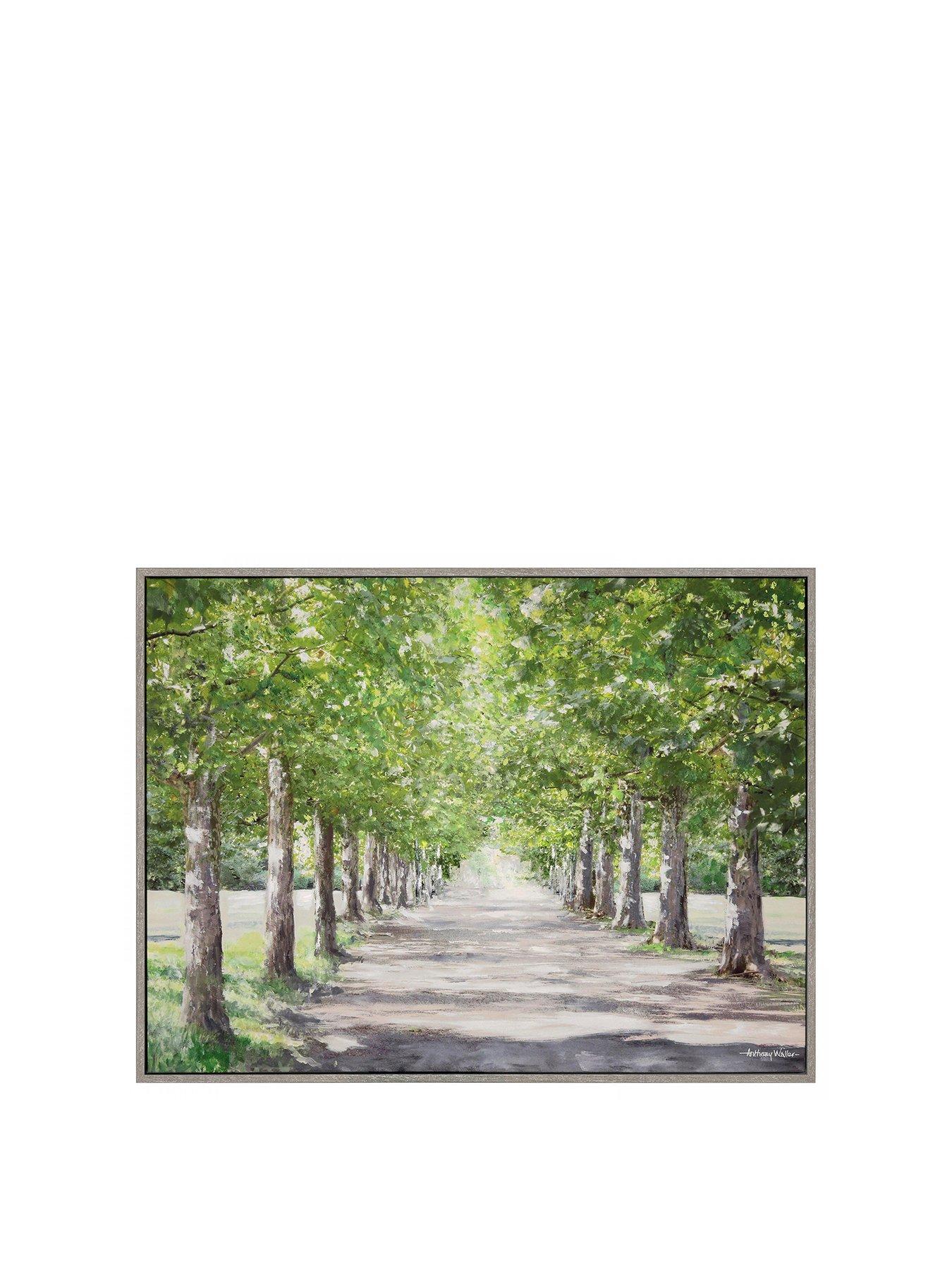  image of gallery-avenue-of-trees-framed-canvas-wall-art