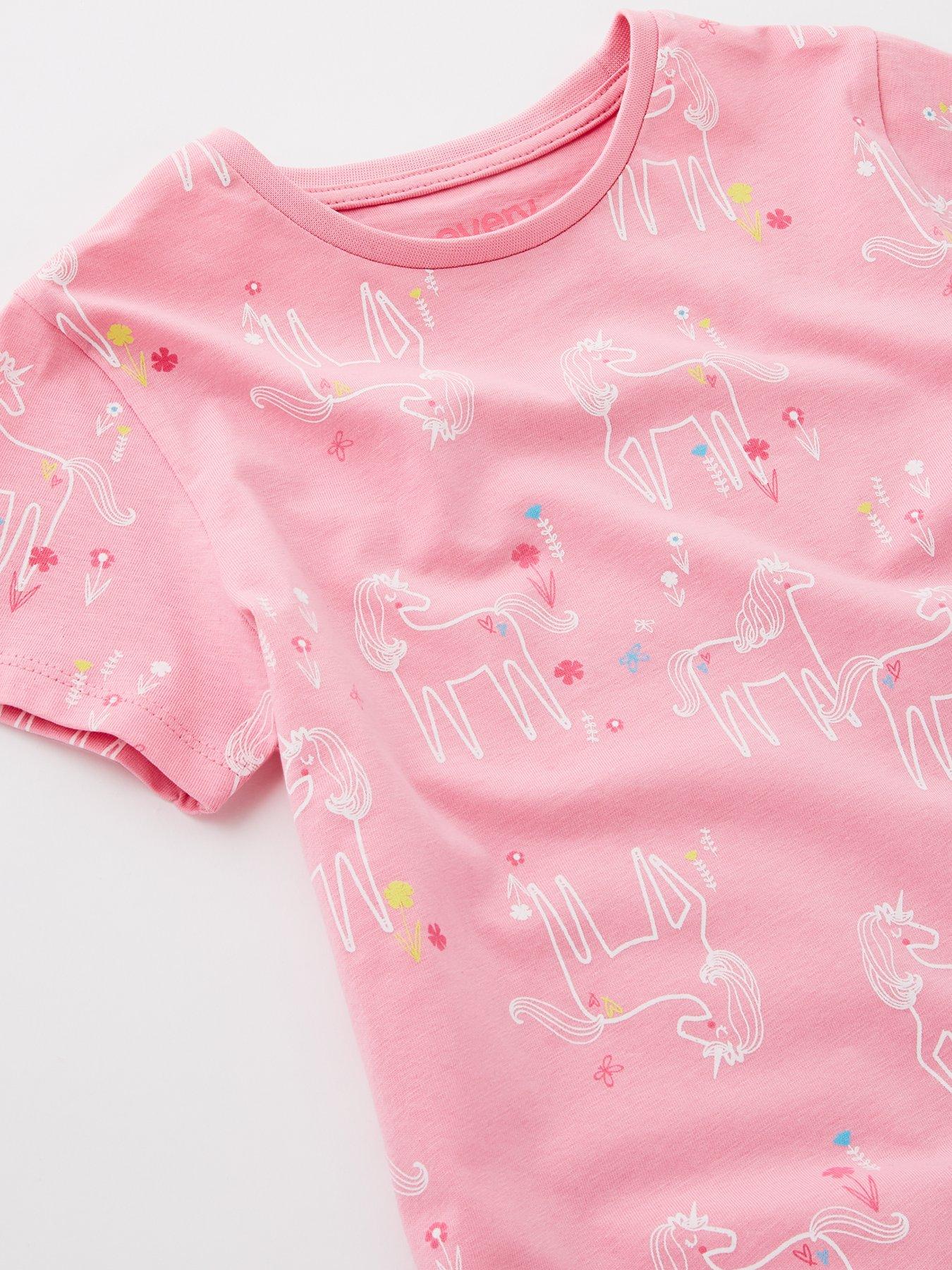  image of everyday-girls-unicorn-short-pyjama-set-multi
