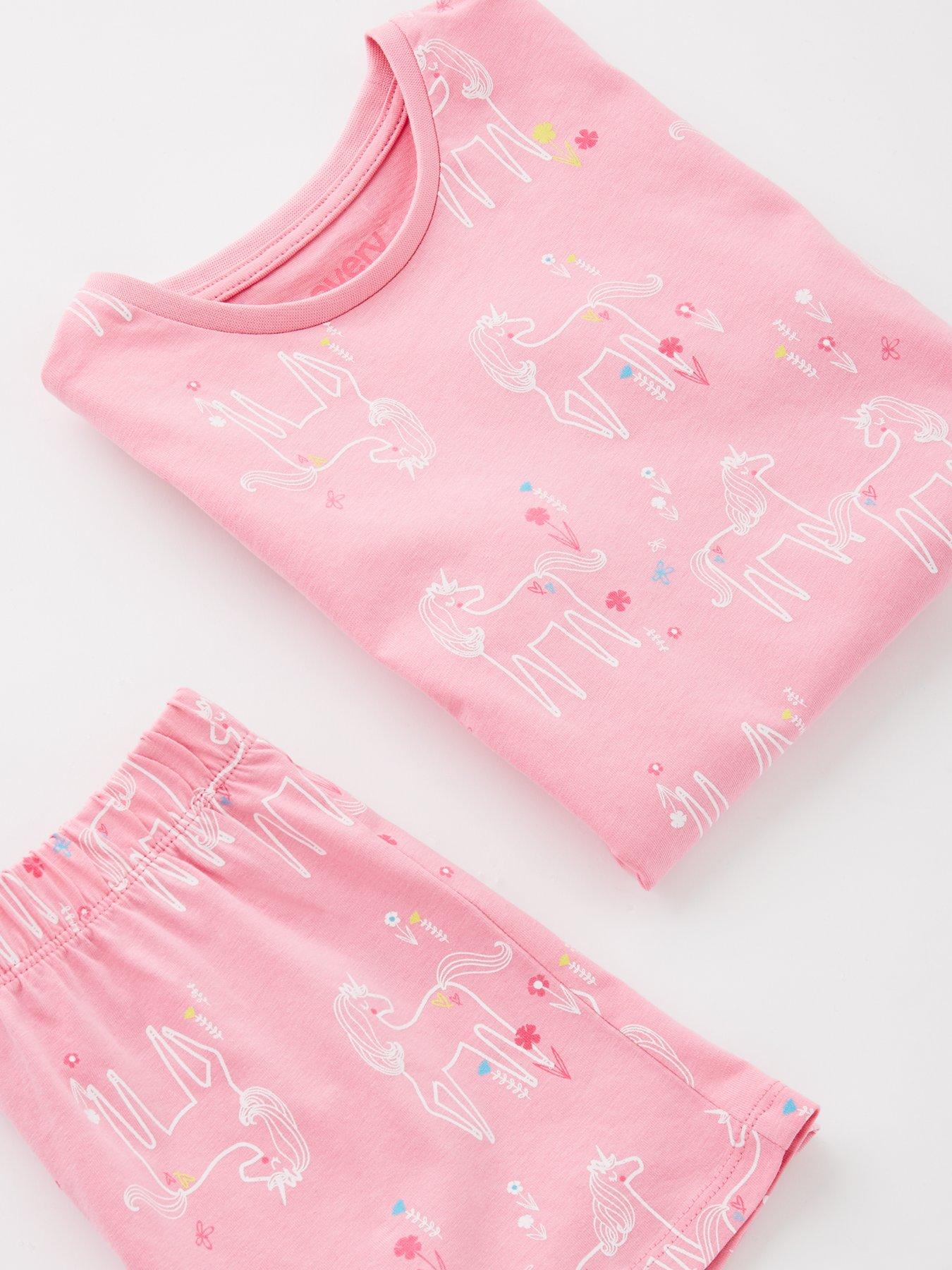  image of everyday-girls-unicorn-short-pyjama-set-multi