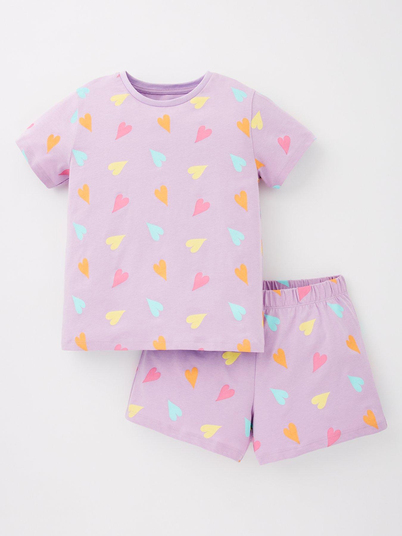 everyday-girls-heart-short-pyjama-set-purple