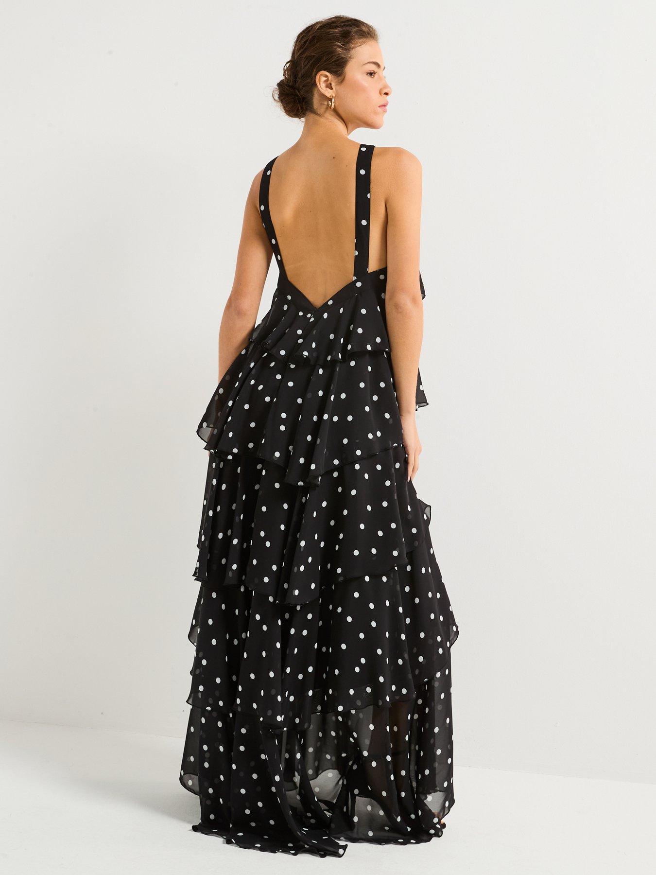ワンピース Tiered Polka-Dot Long Dress black M Polka-dot tiered midi dress in black - Zimmermann | Mytheresa