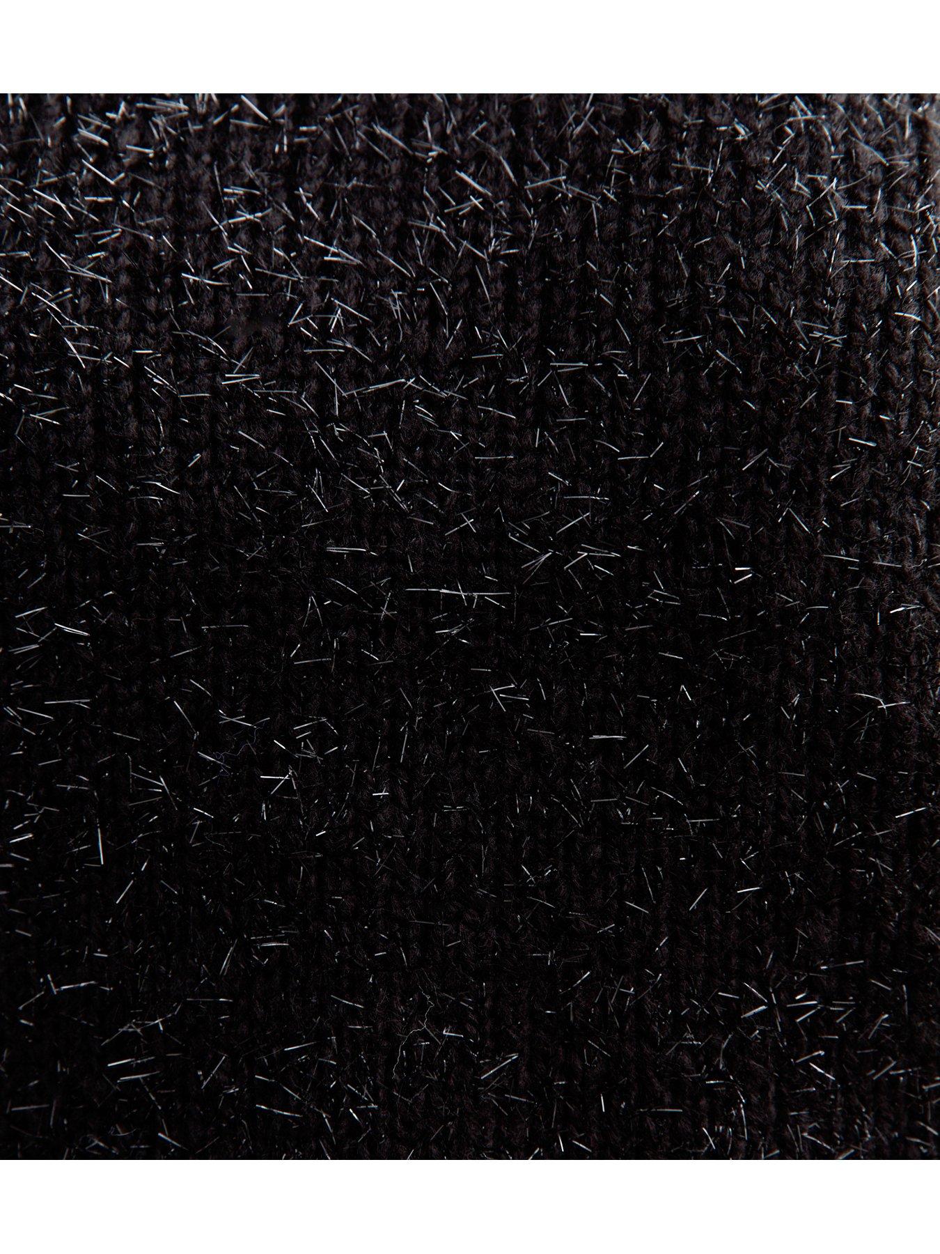Image 5 of 5 of New Look Sparkle Bow Back Jumper - Black