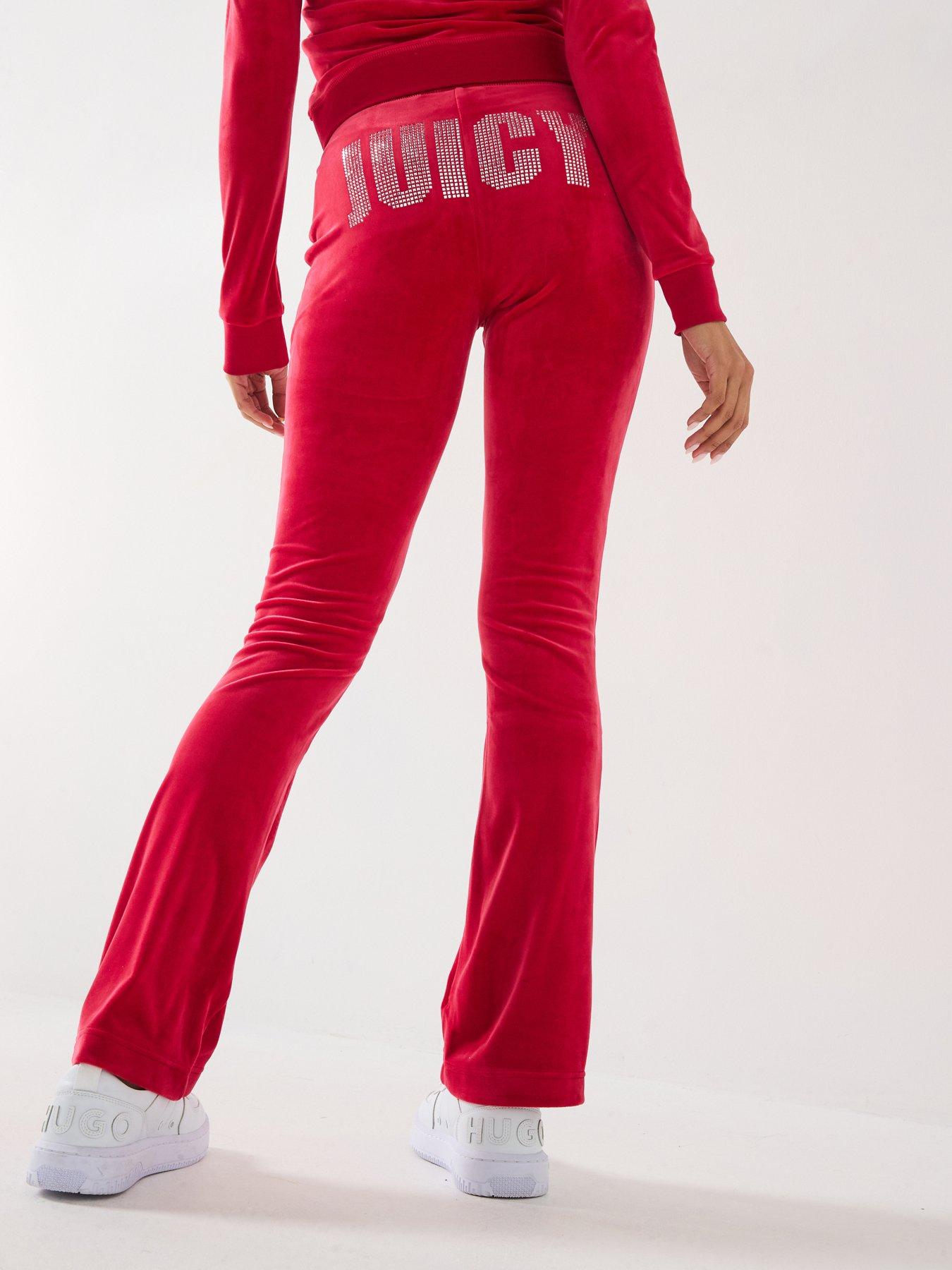 undefined Impact Lisa Low Rise Diamante Joggers - Red