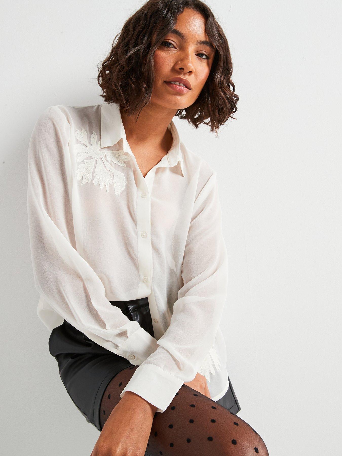 undefined Embroidered Shirt - White
