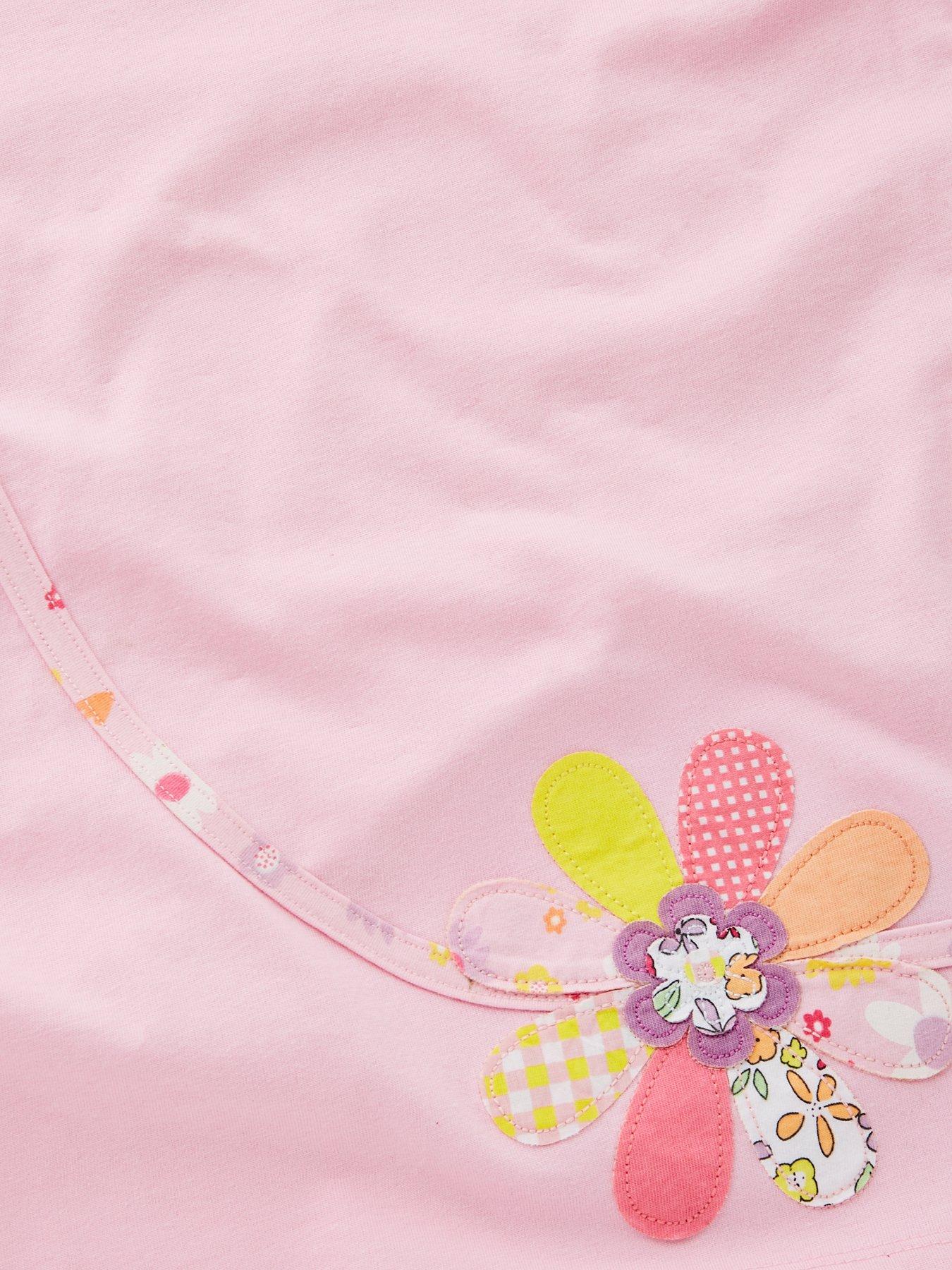  image of mini-v-by-very-girls-novelty-flower-bag-t-shirt-and-cycling-short-pink