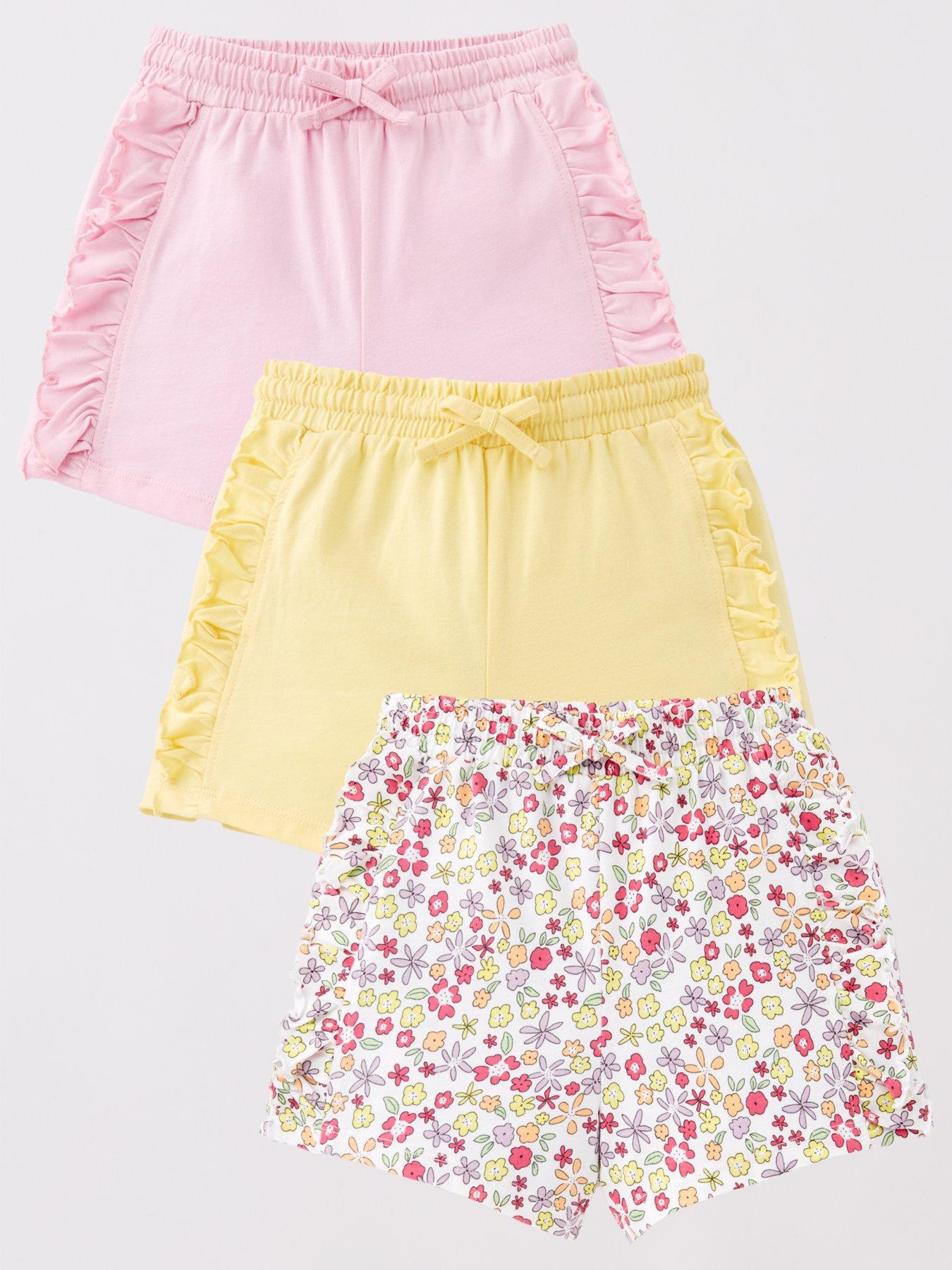 mini-v-by-very-girls-3-pack-plain-amp-floral-shorts-multi