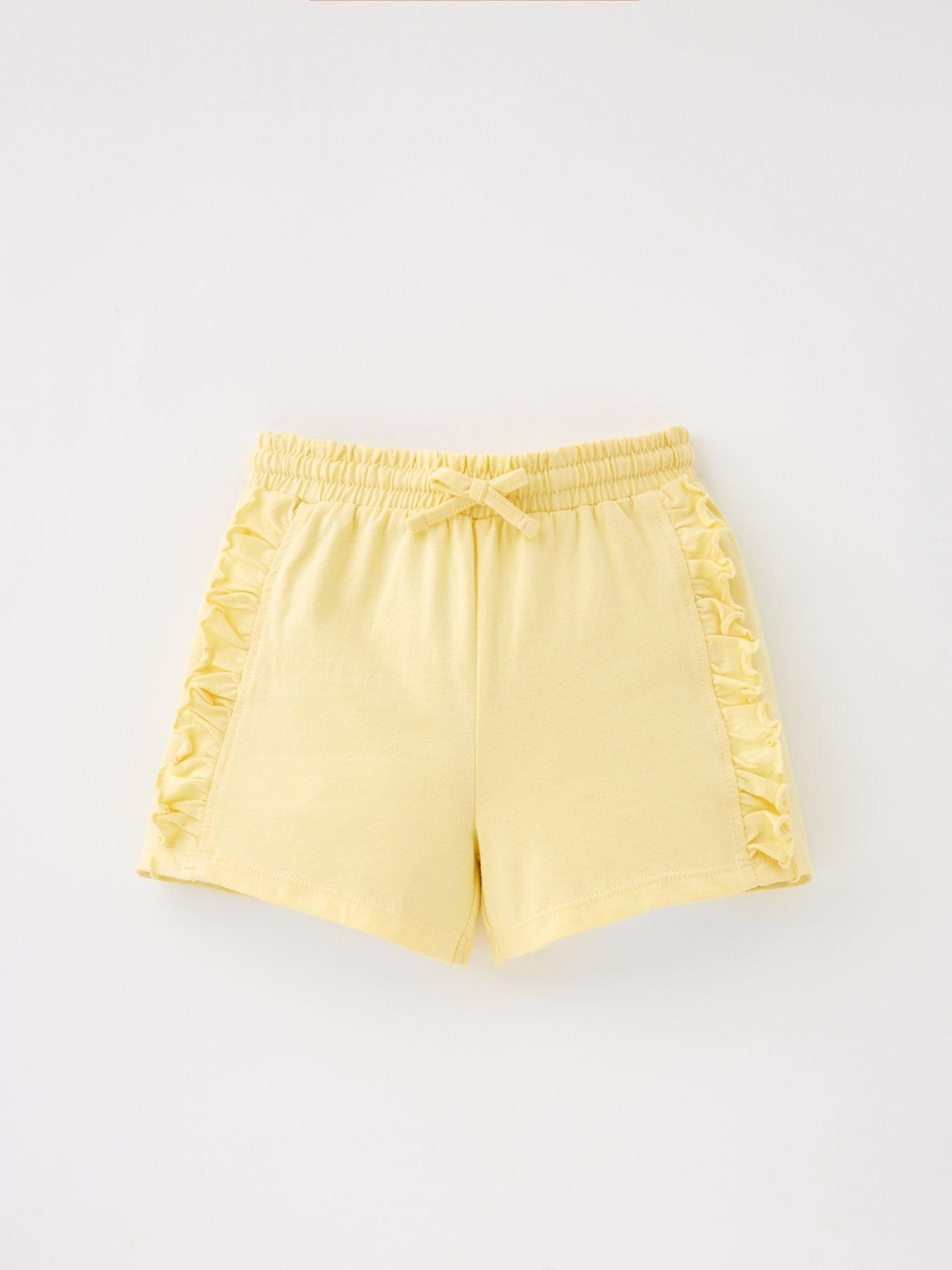  image of mini-v-by-very-girls-matching-set-3-pack-plain-amp-floral-shorts-multi