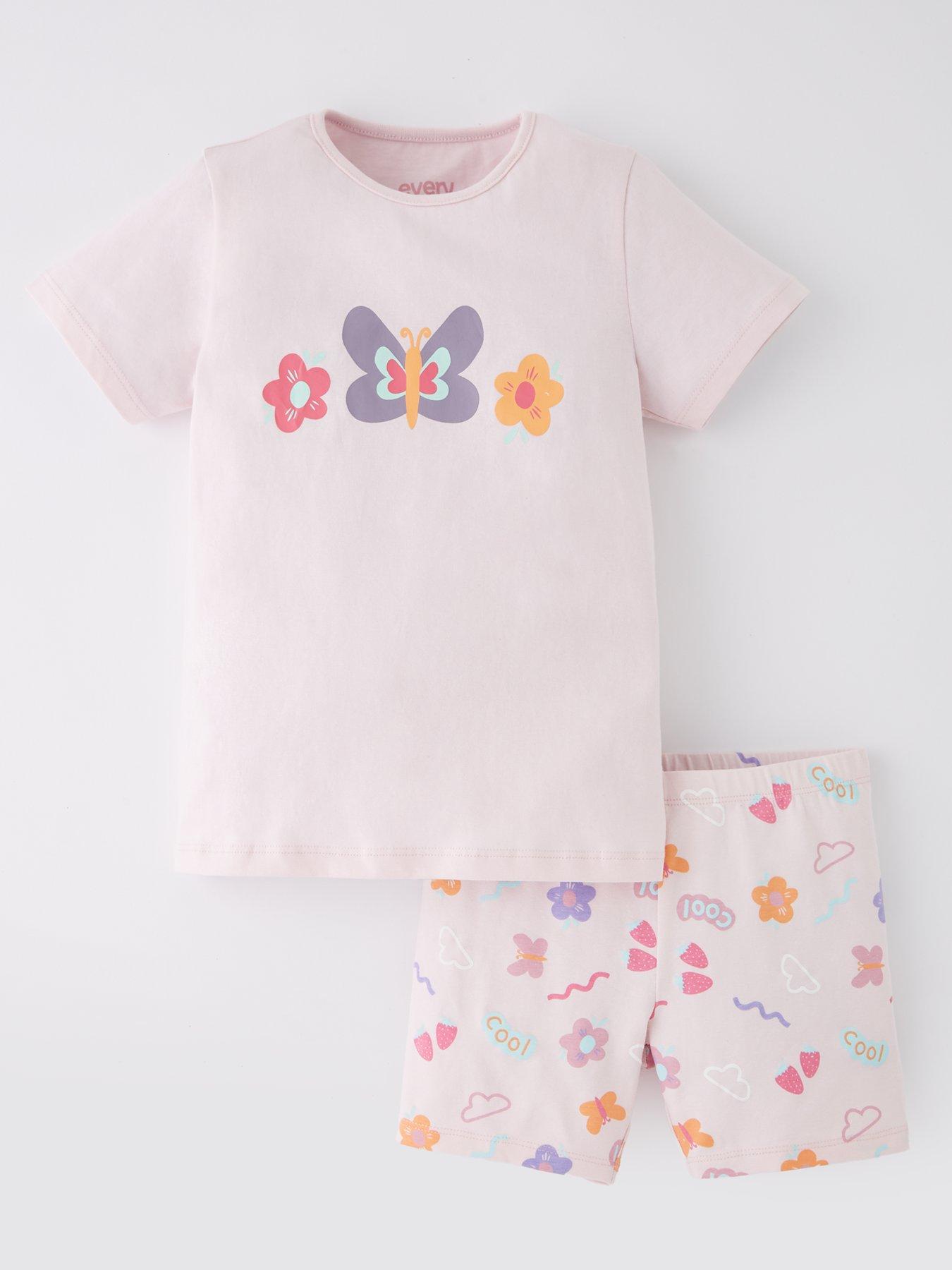  image of everyday-girls-graphic-t-shirt-and-cycling-short-set-multi