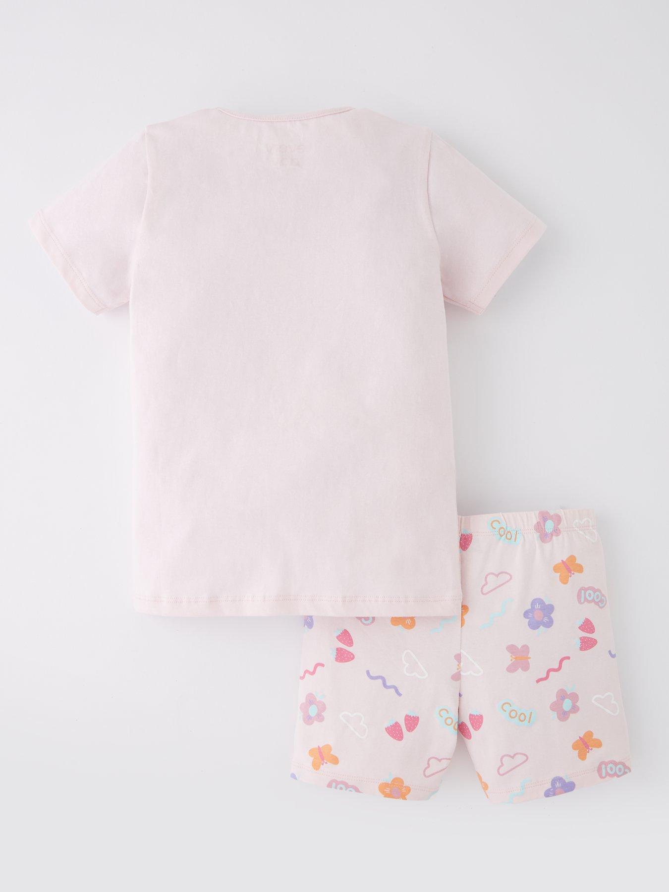  image of everyday-girls-graphic-t-shirt-and-cycling-short-set-multi