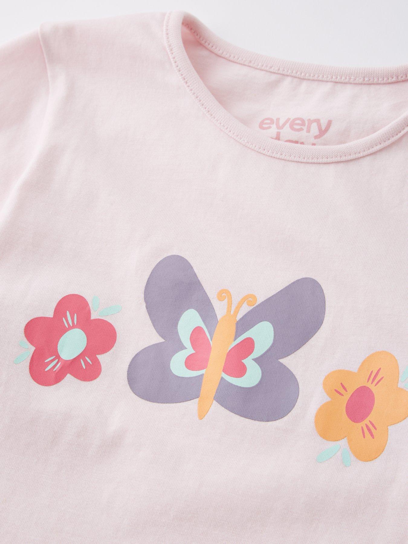  image of everyday-girls-graphic-t-shirt-and-cycling-short-set-multi