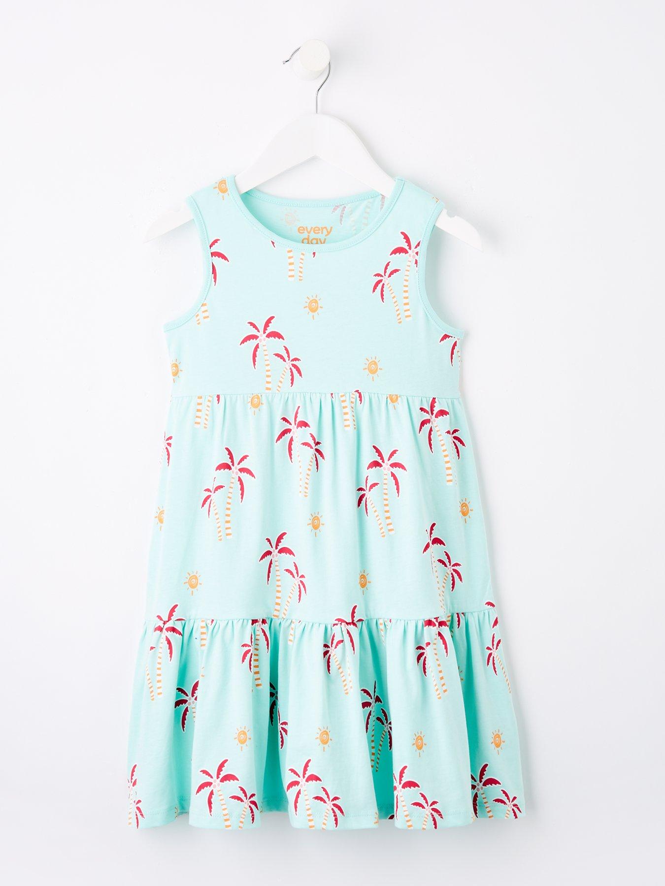 everyday-girls-palm-print-sleeveless-dress-multi
