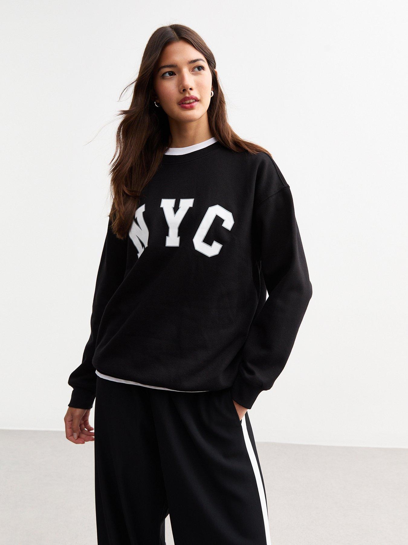 undefined NYC Print Jersey Sweatshirt - Black