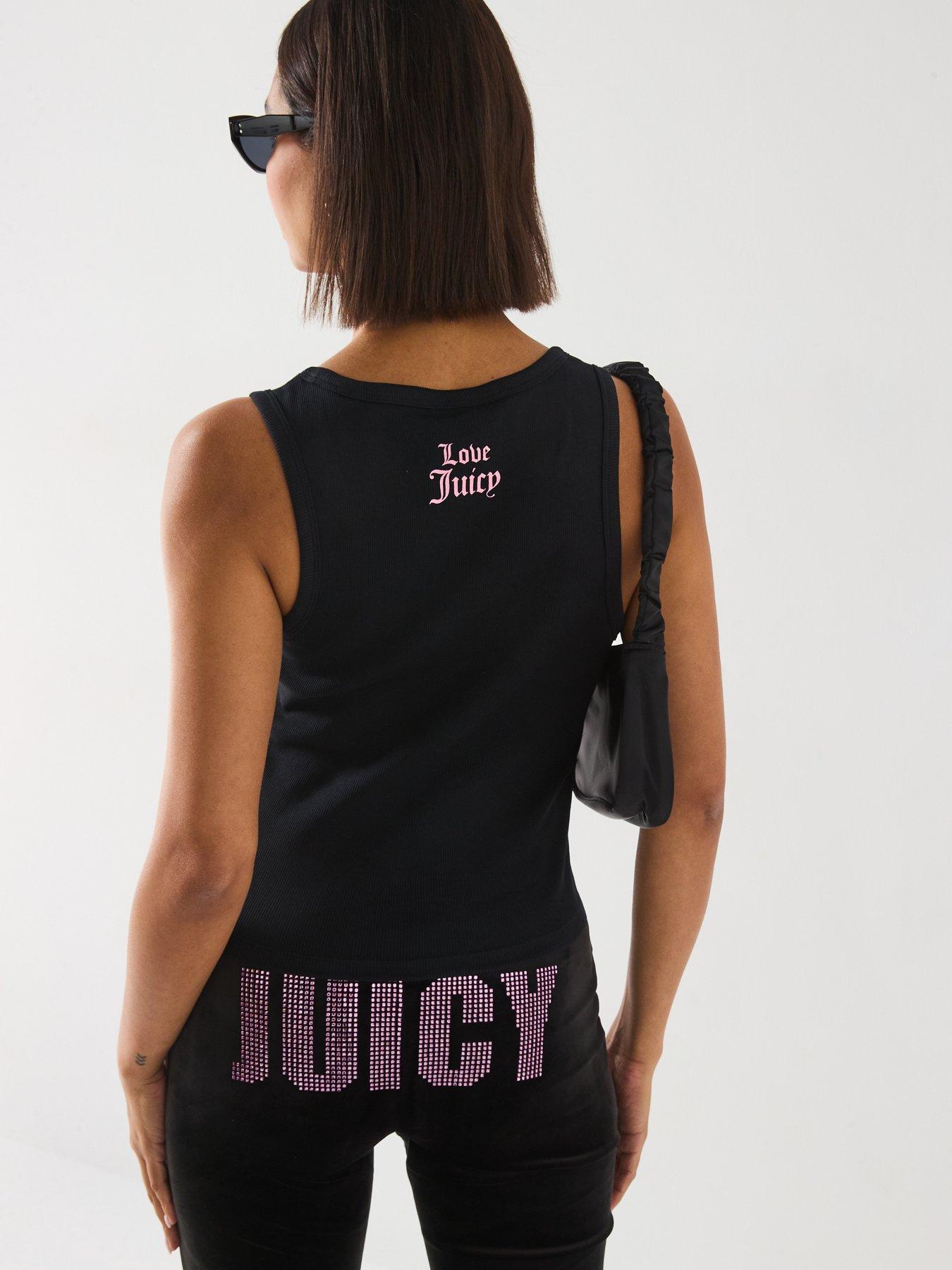  image of juicy-couture-call-me-1-800-juicy-vest-top-black