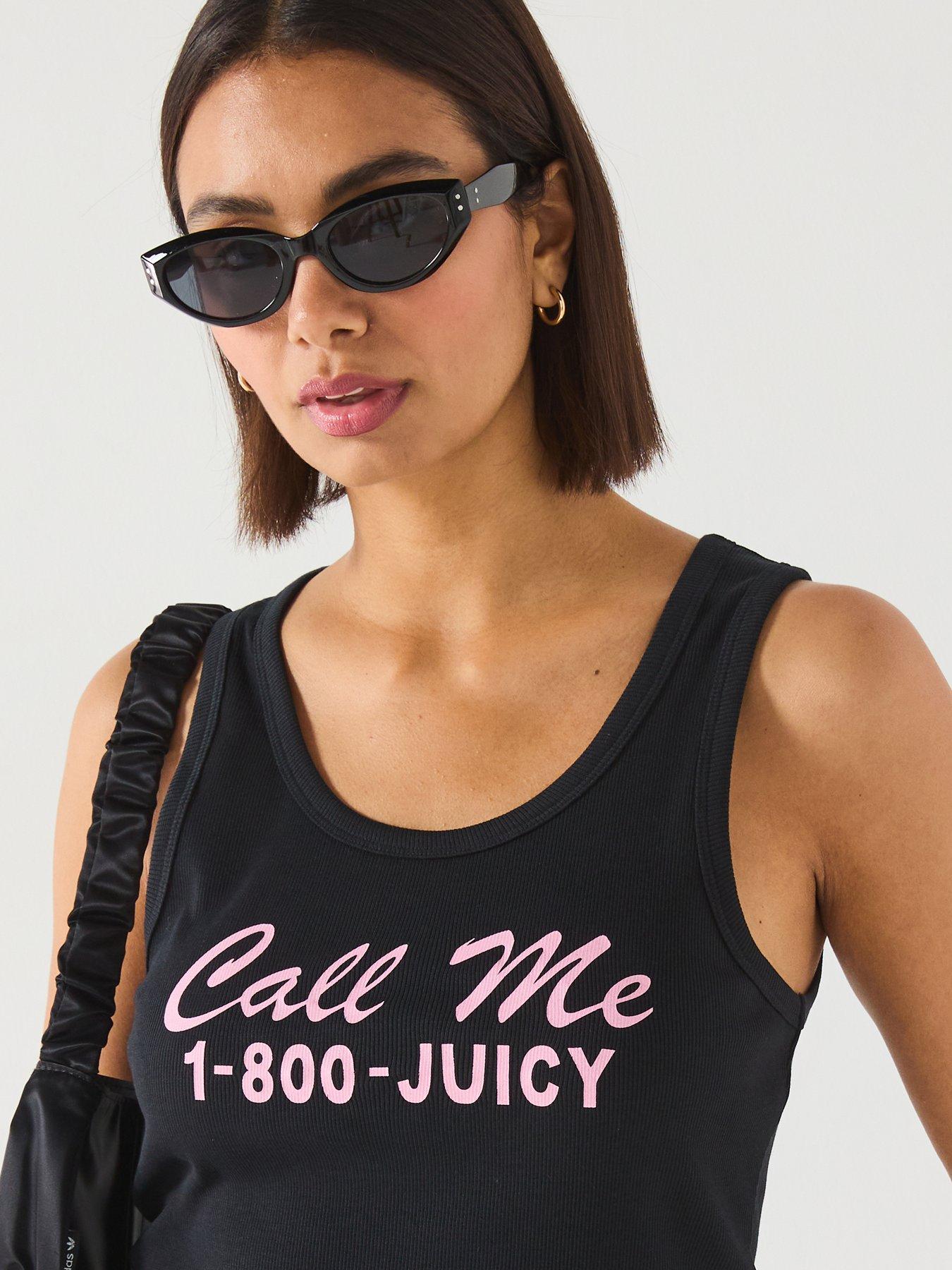  image of juicy-couture-call-me-1-800-juicy-vest-top-black