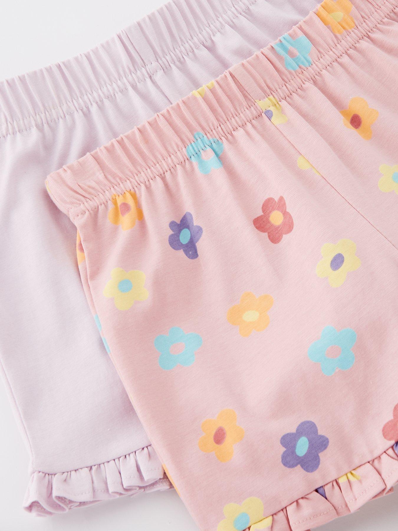  image of mini-v-by-very-girls-2-pack-floral-and-butterfly-short-pyjama-set-multi