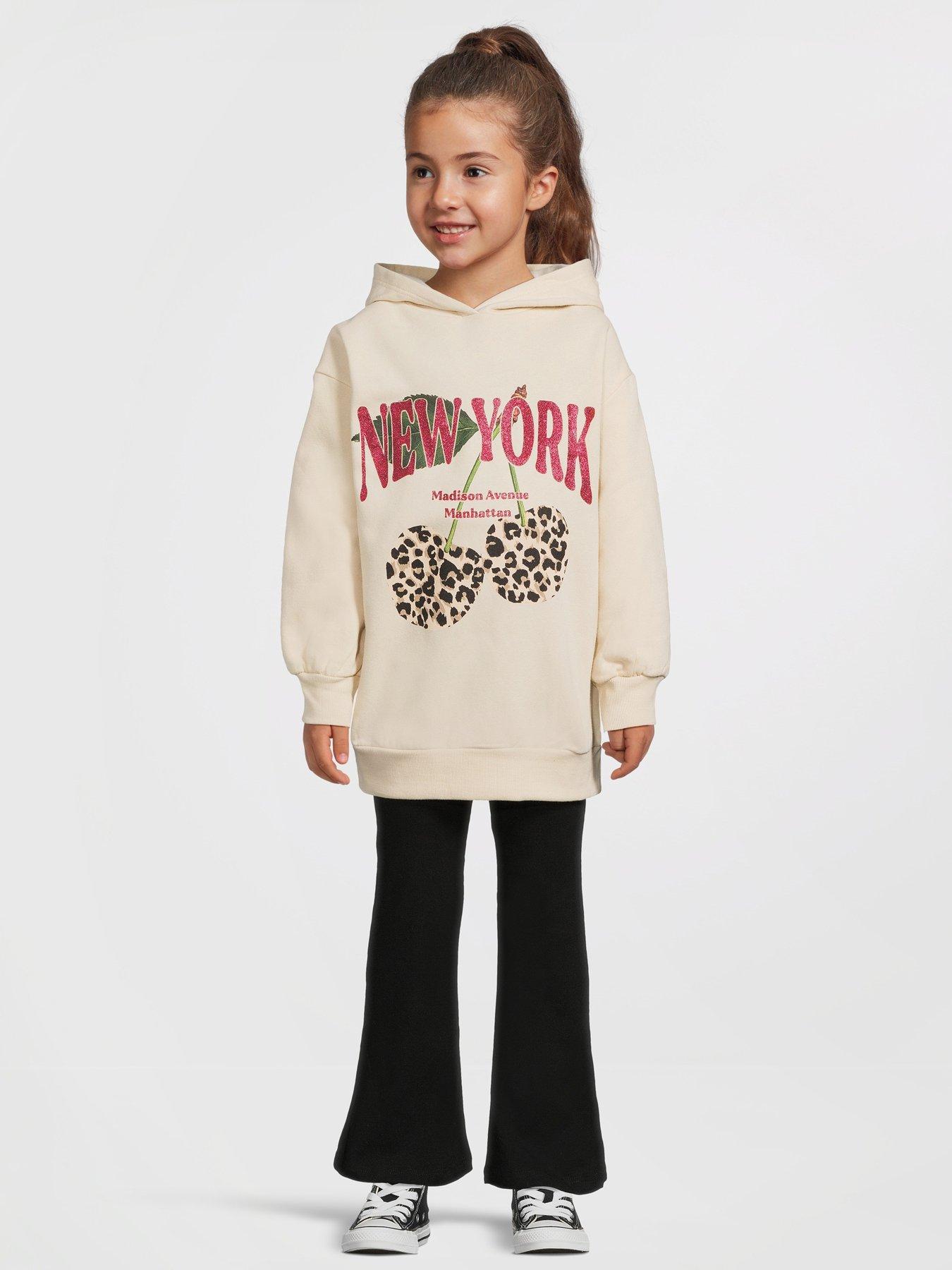 undefined Girls Hoodie And Trousers Set - Cream