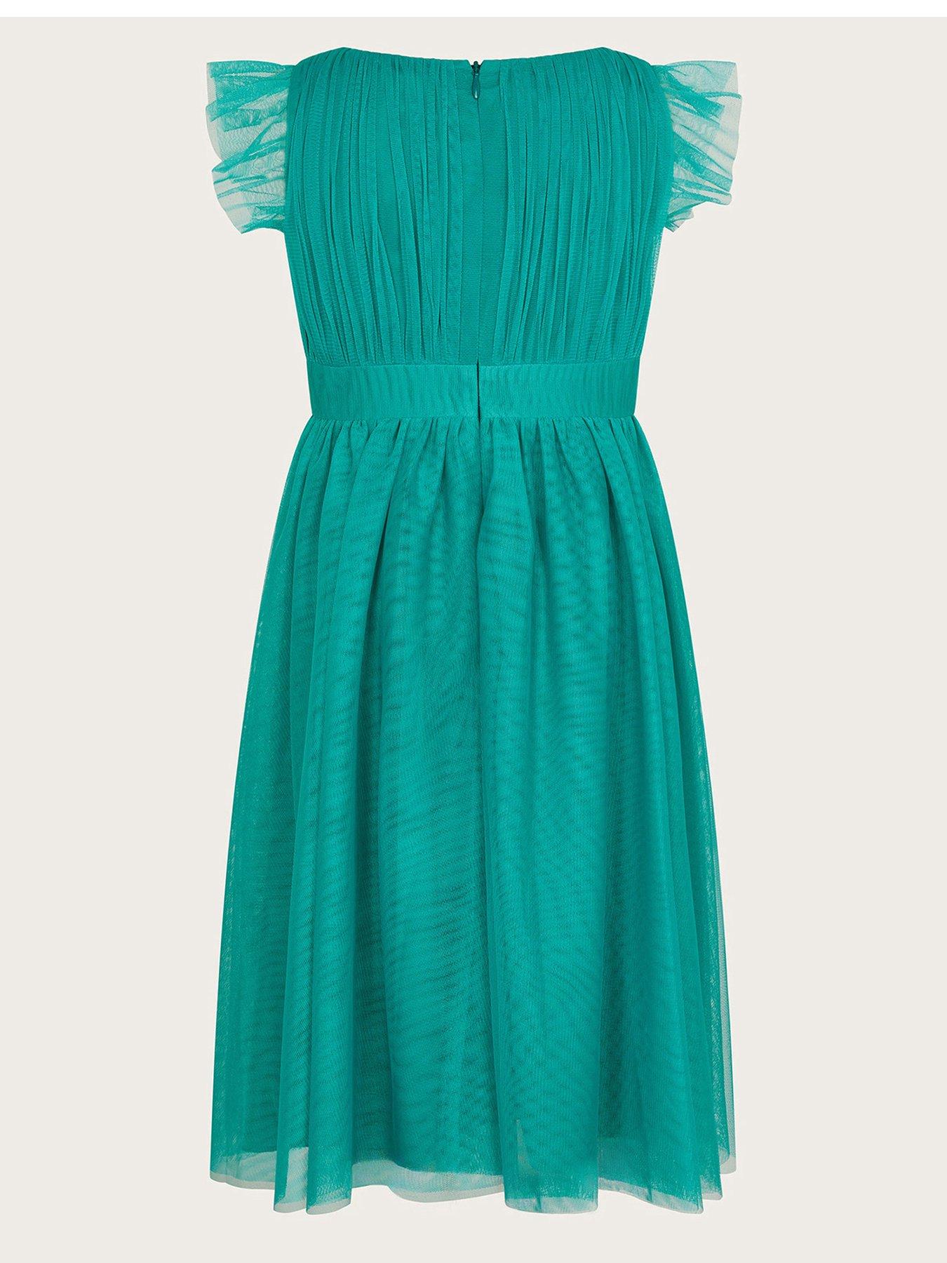  image of monsoon-girls-penelope-belt-dress-green