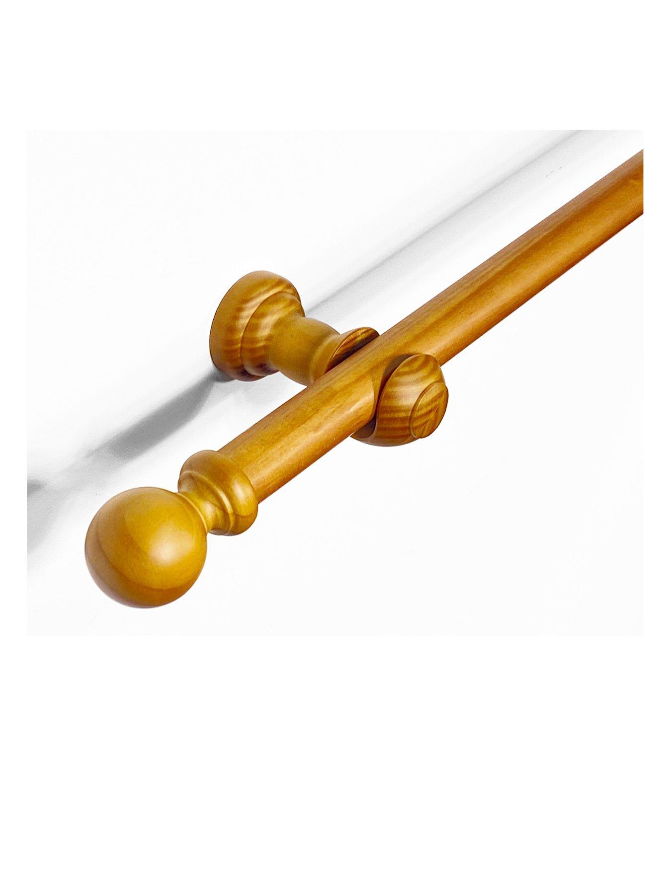 The Very Collection 28mm Ball Wooden Eyelet Pole 400cm