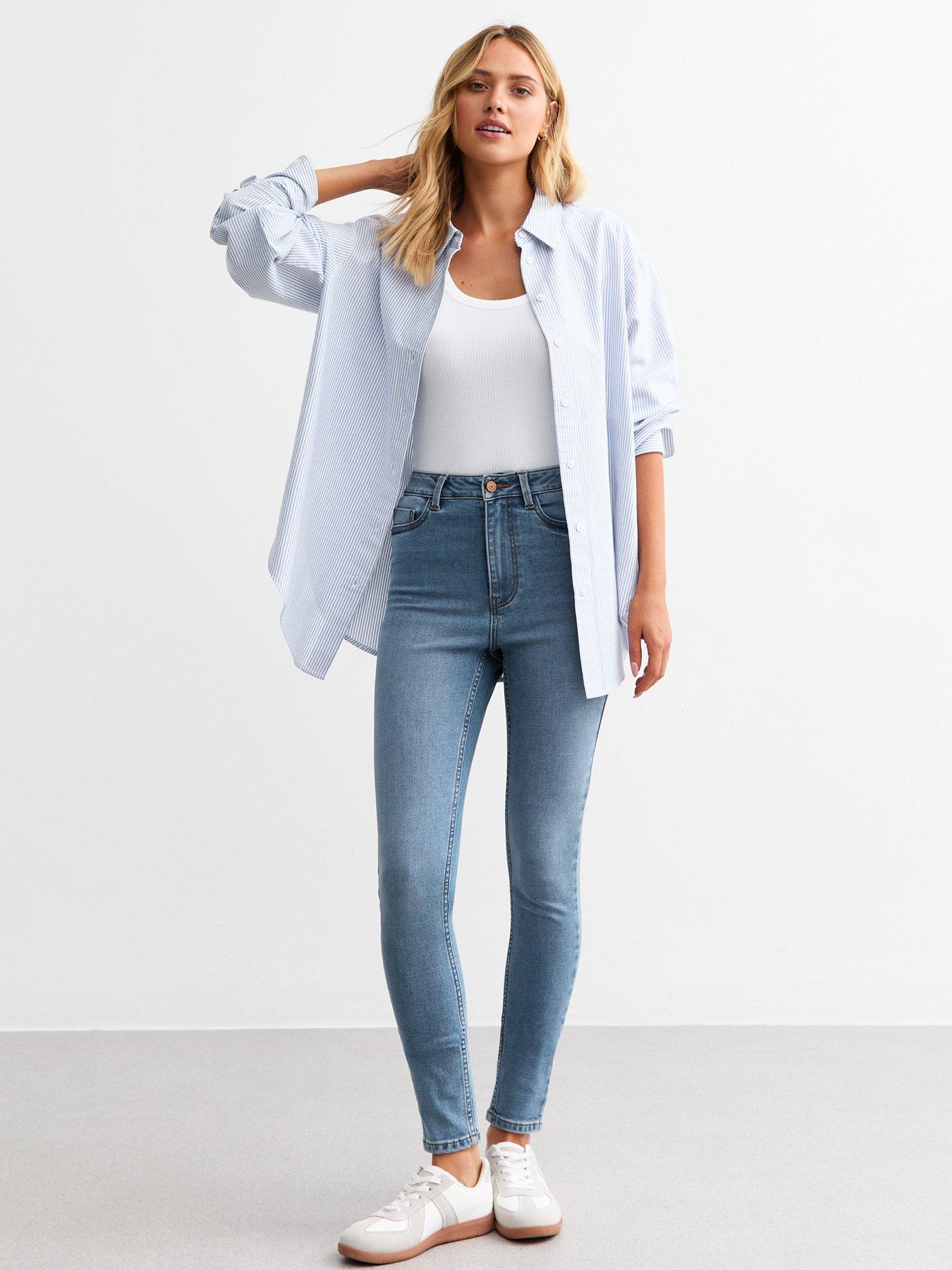  image of new-look-lift-amp-shape-jenna-skinny-jeans-blue