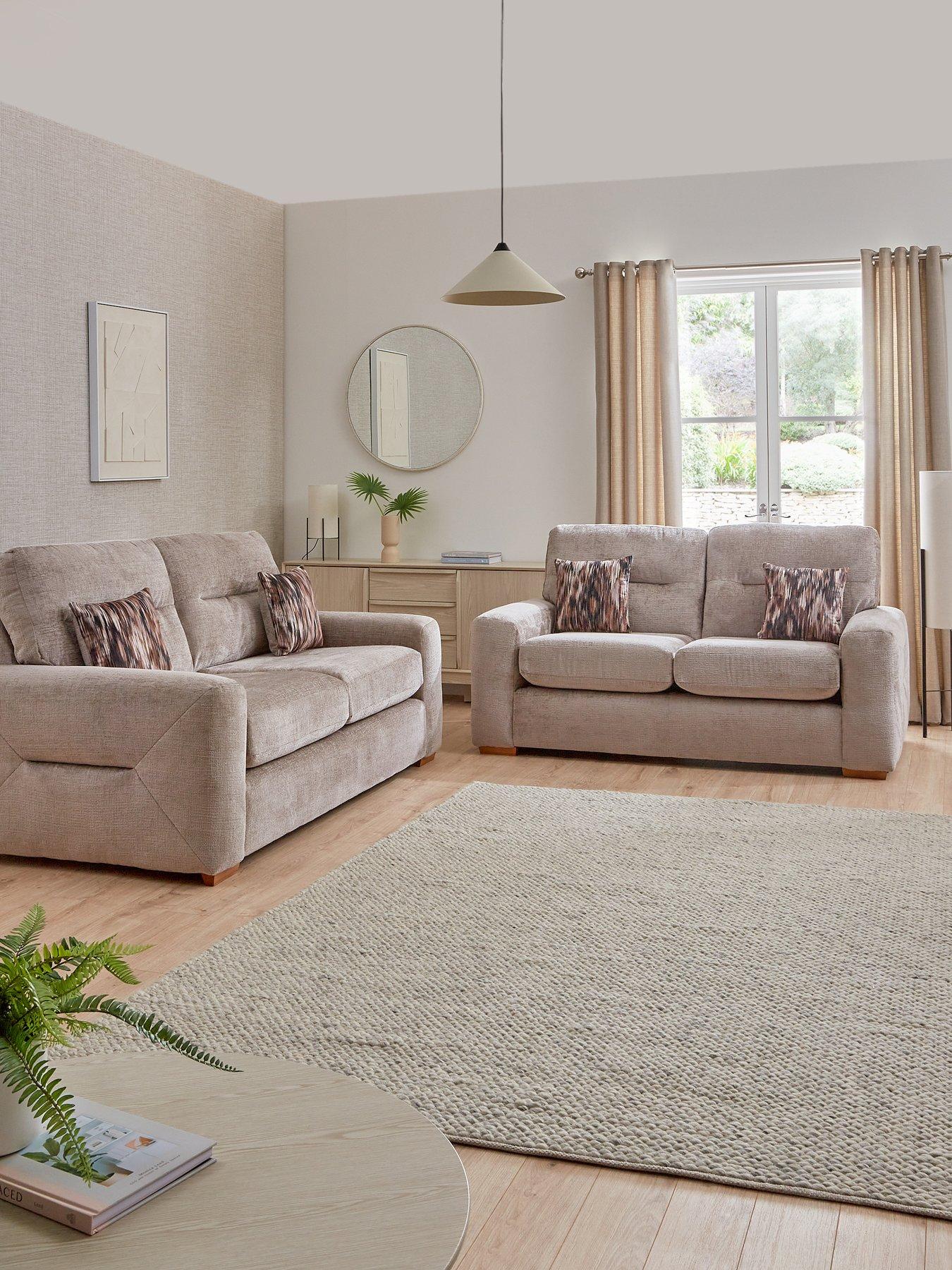 undefined Melrose 3 + 2 Seater Fabric Sofa Set (Buy  &  SAVE!) - Made in the UK