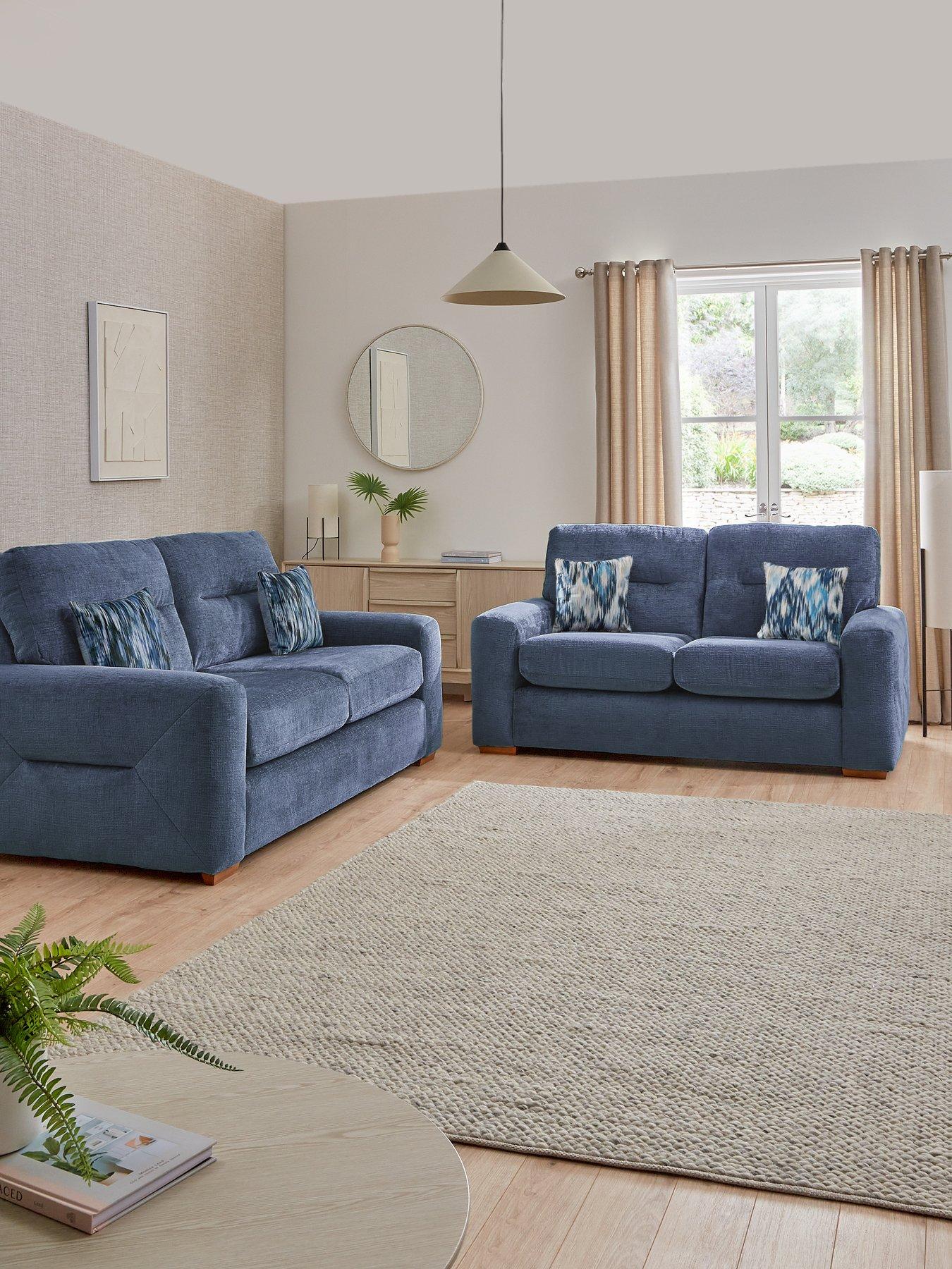 The Very Collection Melrose 3 + 2 Seater Fabric Sofa Set (Buy  &  SAVE!) - Made in the UK