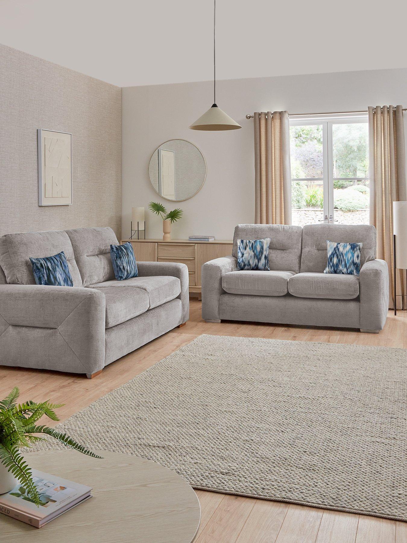 The Very Collection Melrose 3 + 2 Seater Fabric Sofa Set (Buy  &  SAVE!) - Made in the UK