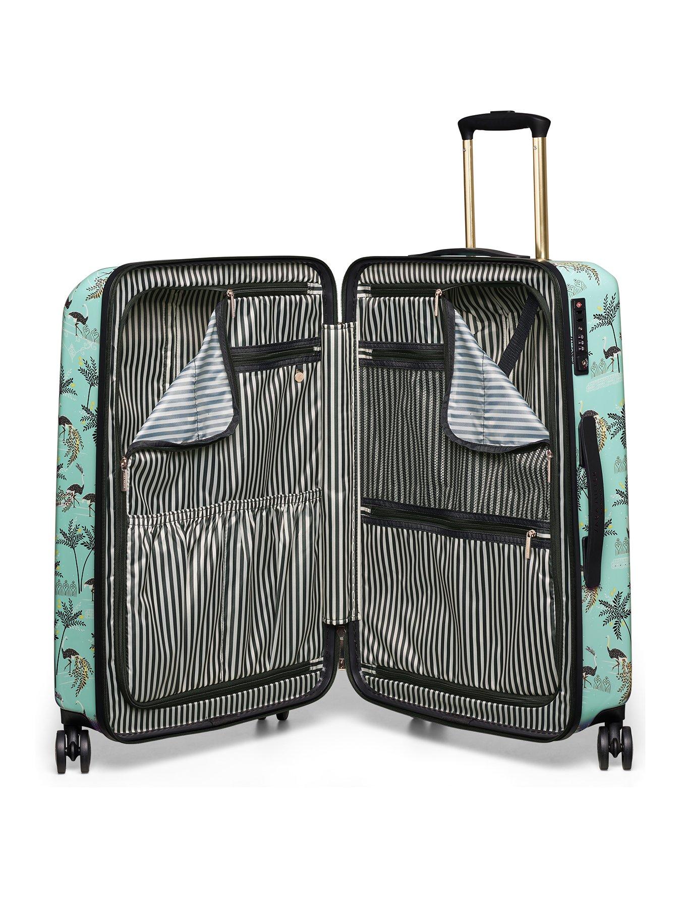 Image 2 of 7 of Sara Miller Ostrich Mint Medium Suitcase