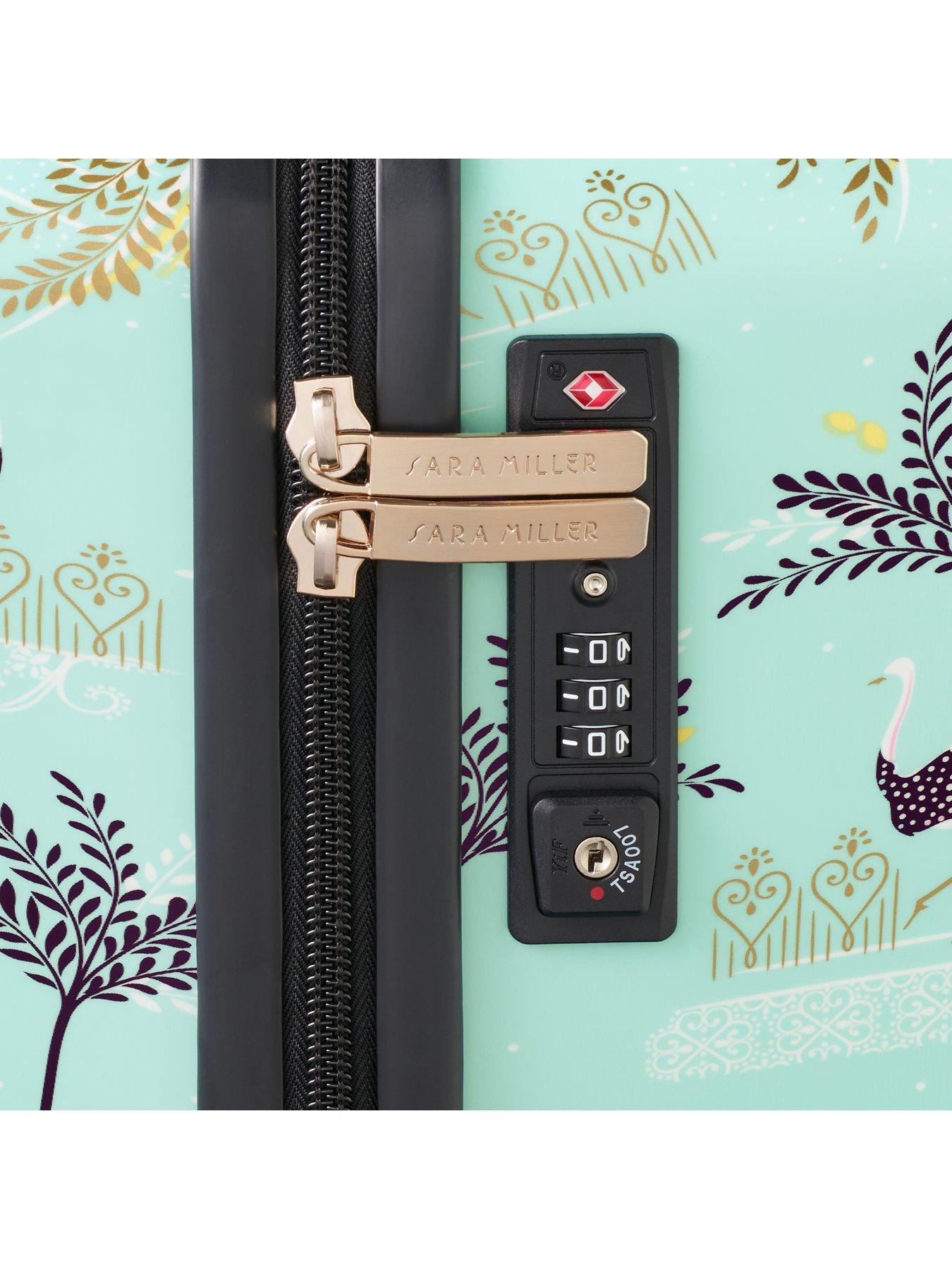 Image 4 of 7 of Sara Miller Ostrich Mint Medium Suitcase