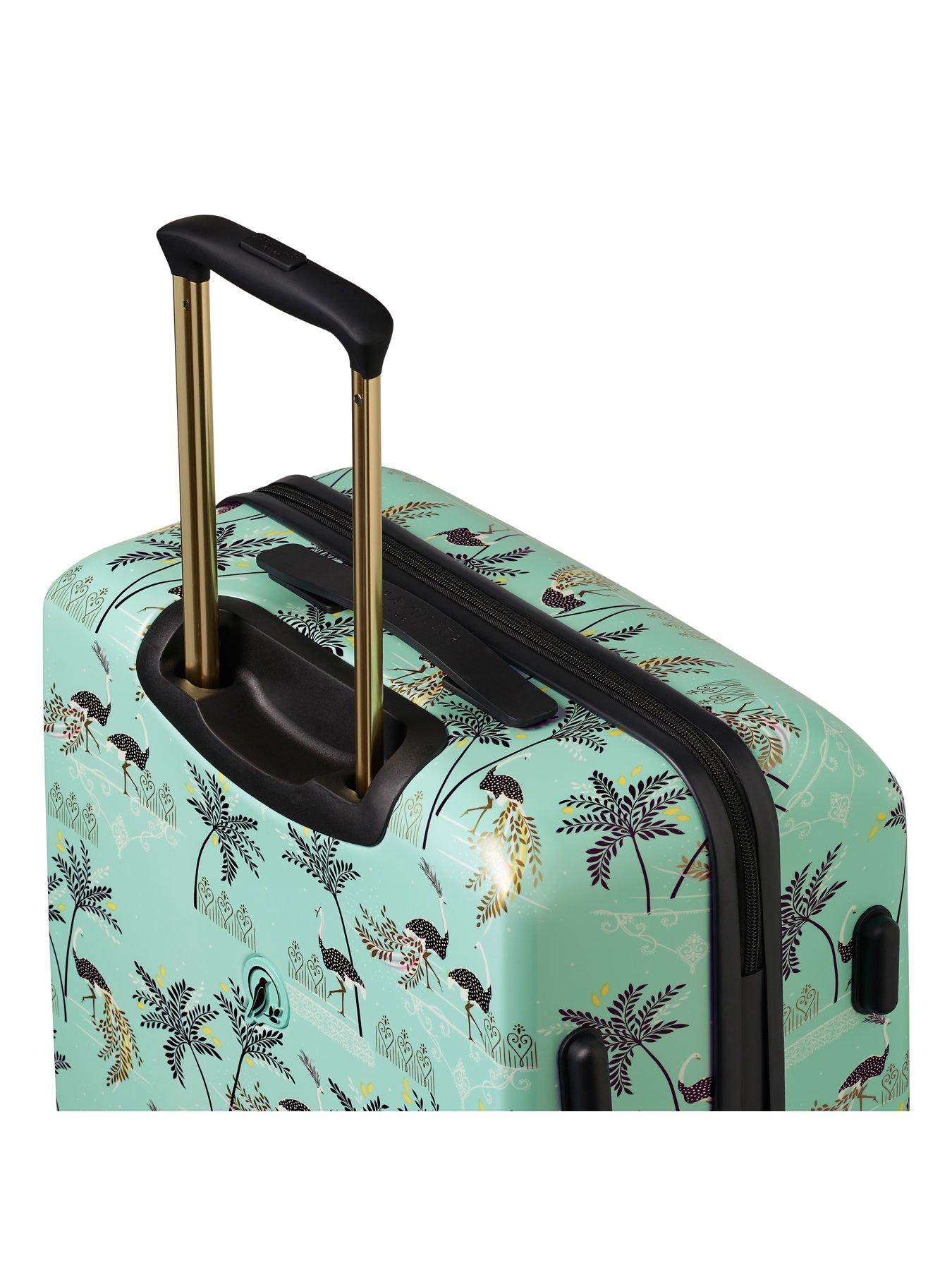 Image 5 of 7 of Sara Miller Ostrich Mint Medium Suitcase