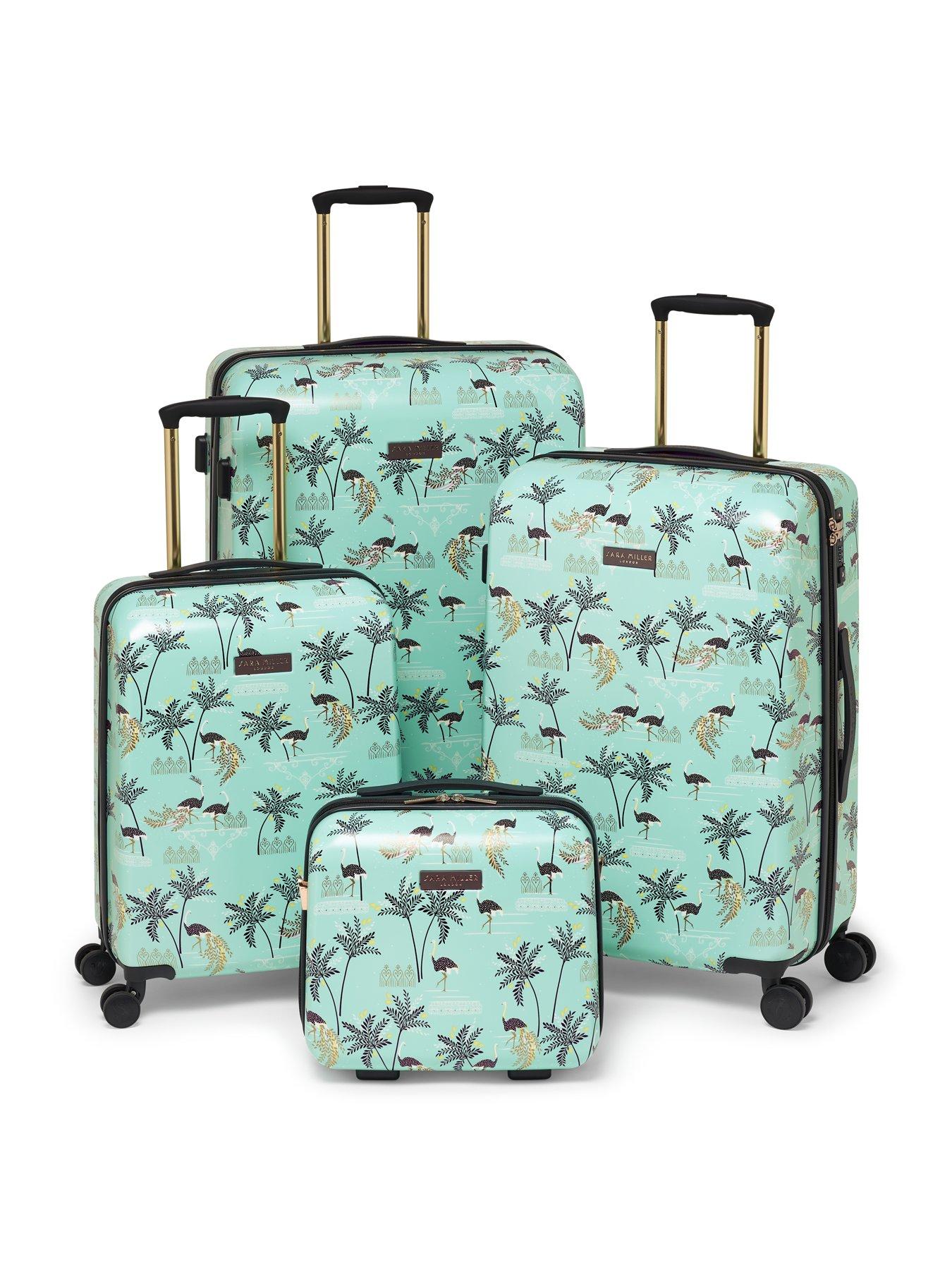 Image 6 of 7 of Sara Miller Ostrich Mint Medium Suitcase