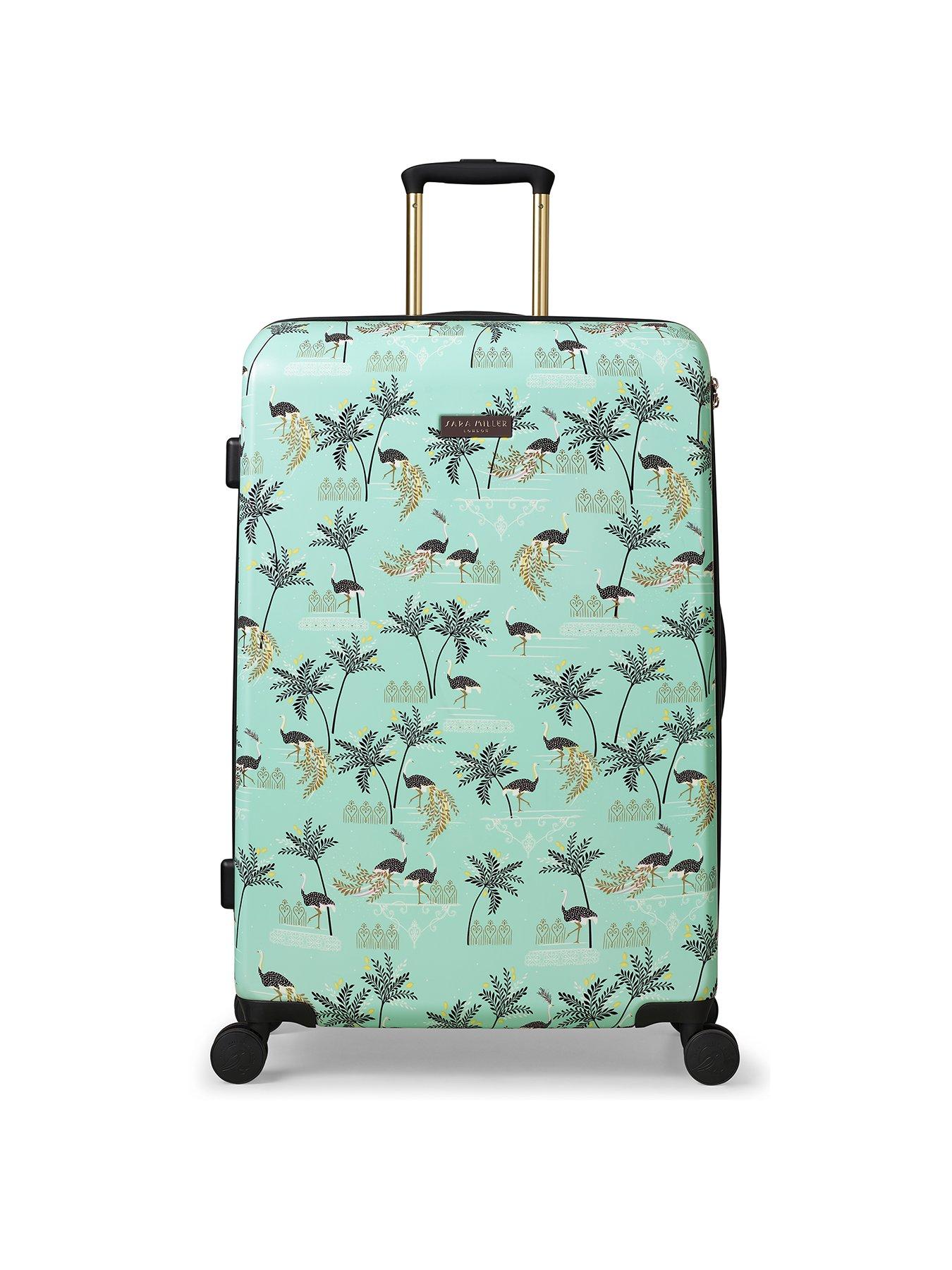  image of sara-miller-ostrich-mint-large-suitcase