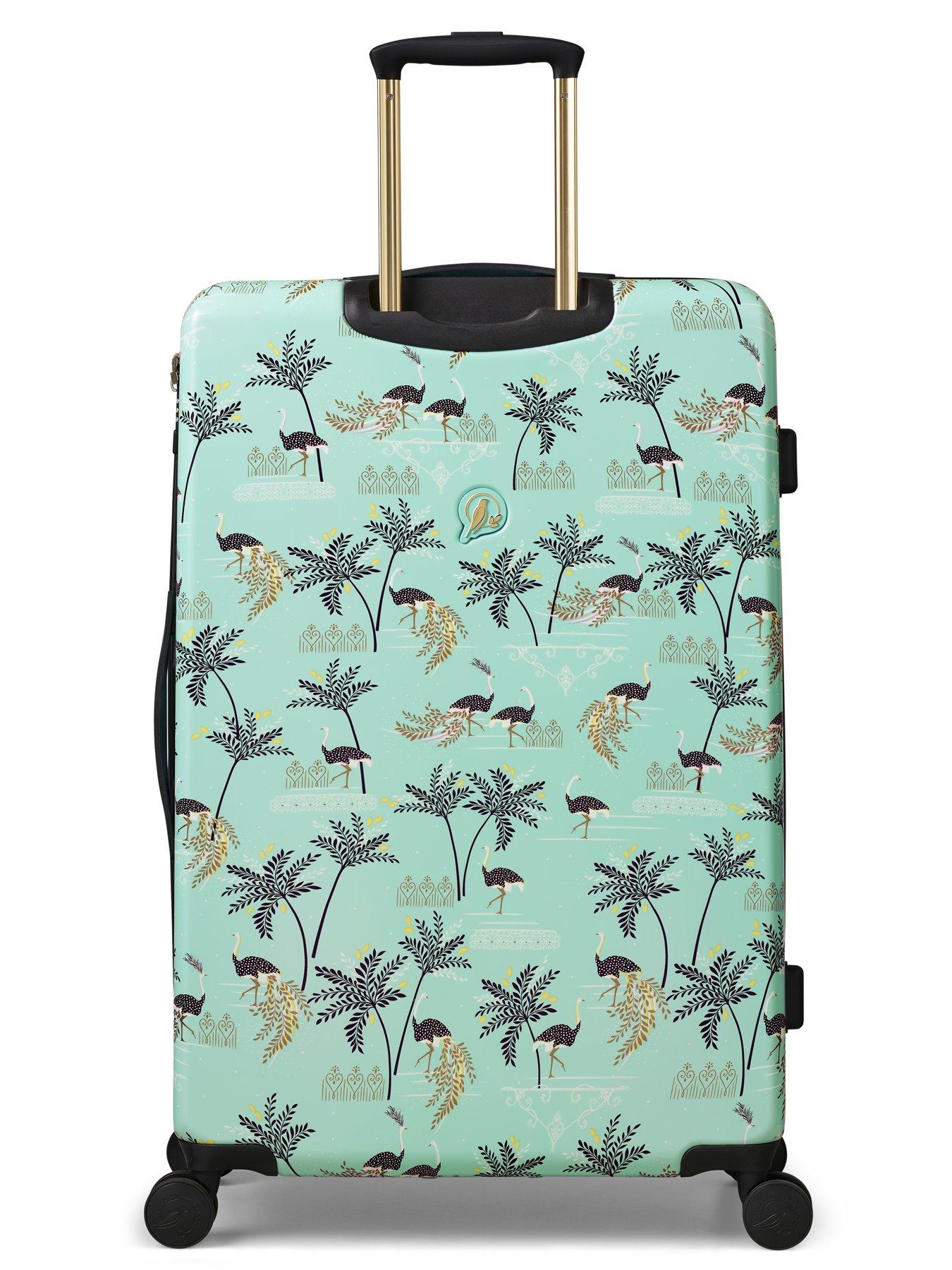  image of sara-miller-ostrich-mint-large-suitcase