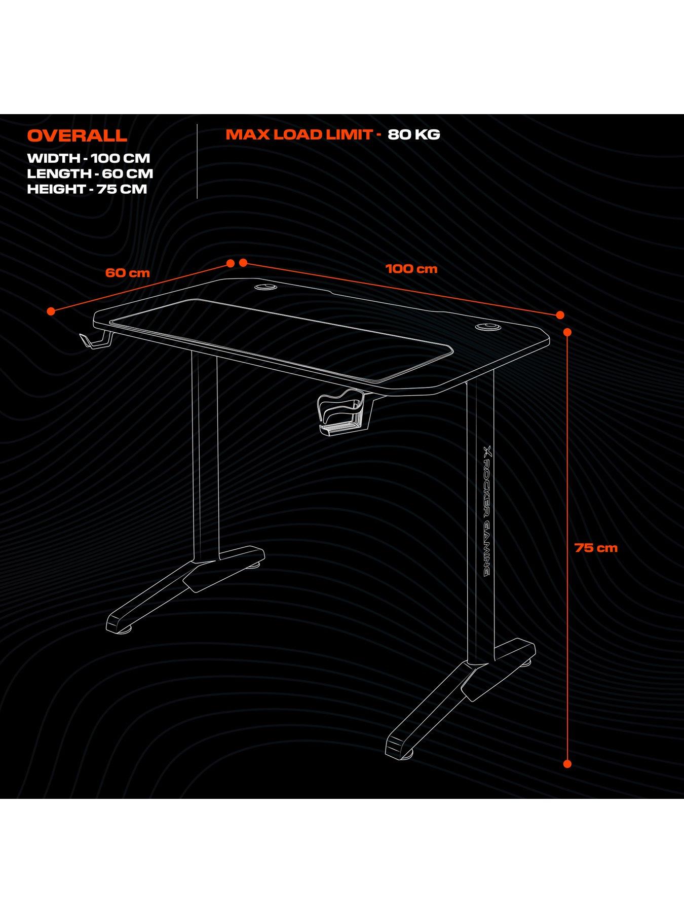  image of x-rocker-panther-esports-gaming-desk