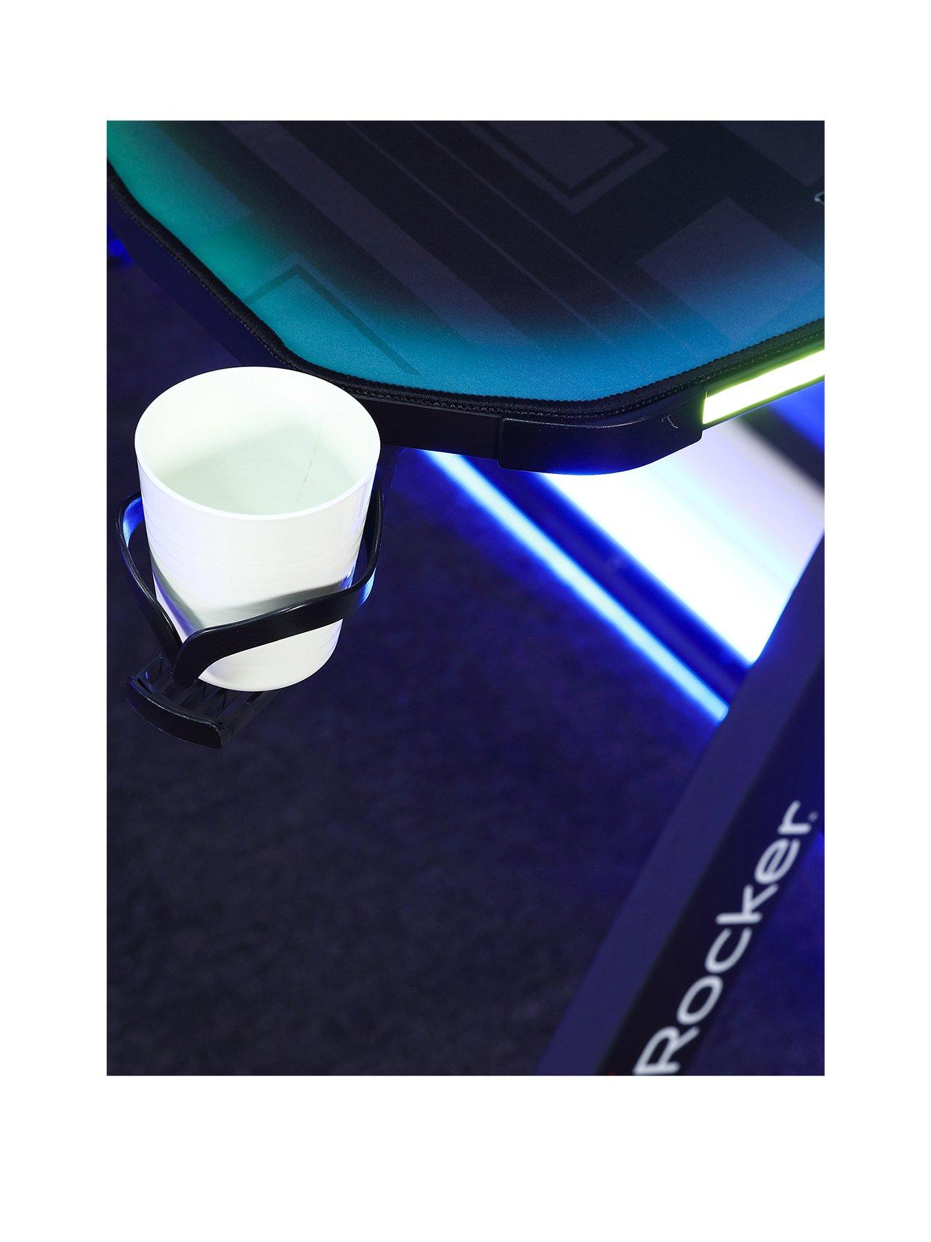  image of x-rocker-lumio-compact-gaming-desk-with-3-sided-app-controlled-led-lighting