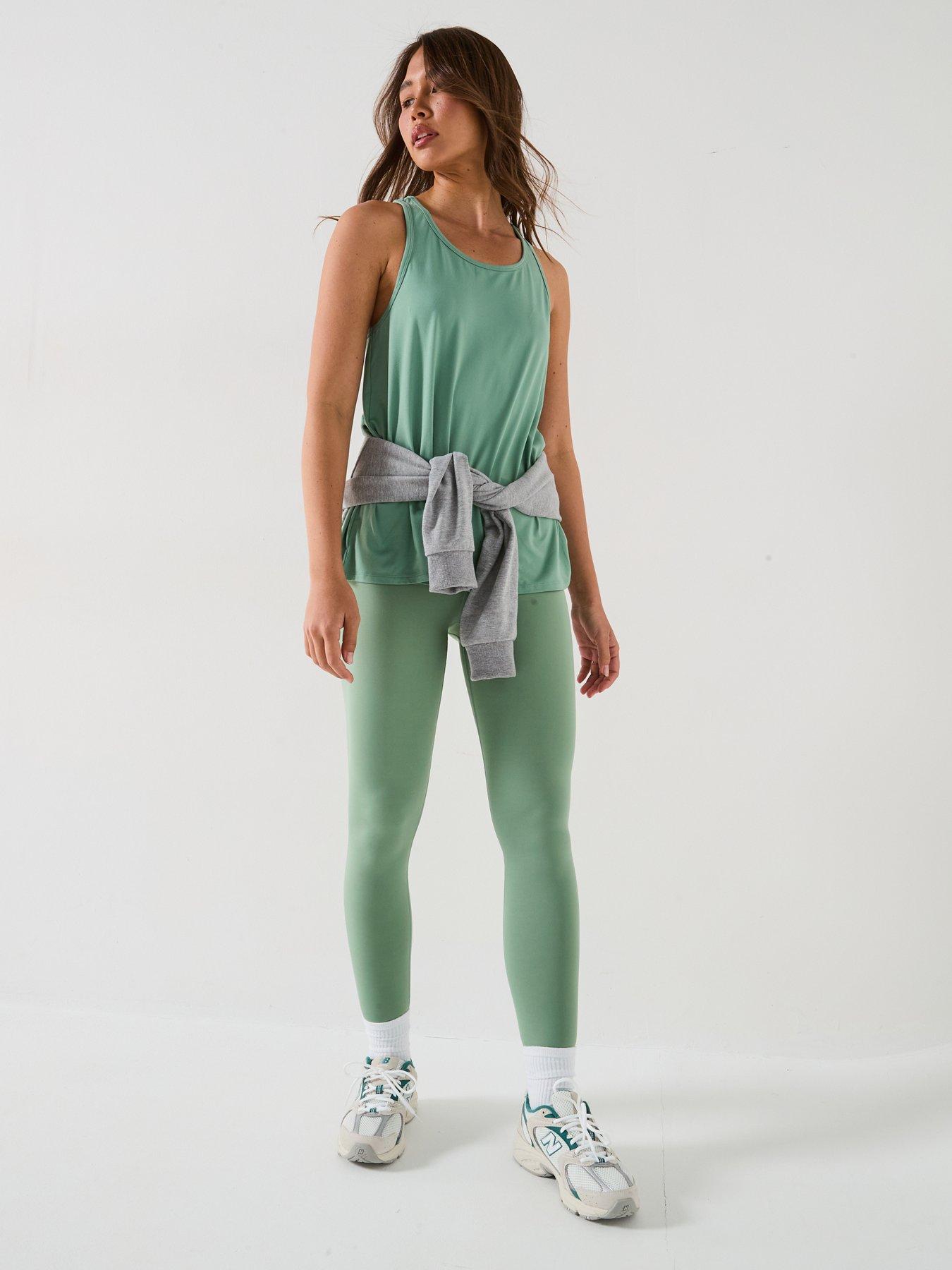  image of v-by-very-ath-leisure-wrap-waist-leggings-green
