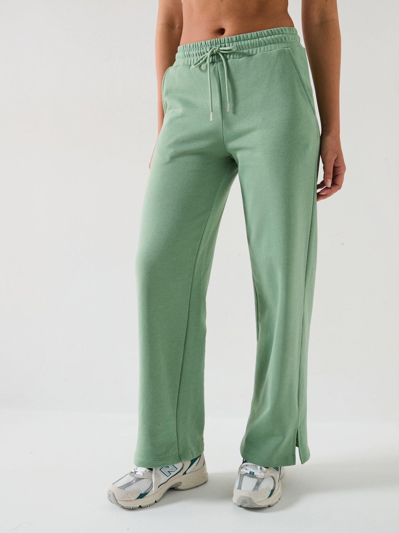 front image of v-by-very-athleisure-wide-leg-jog-green