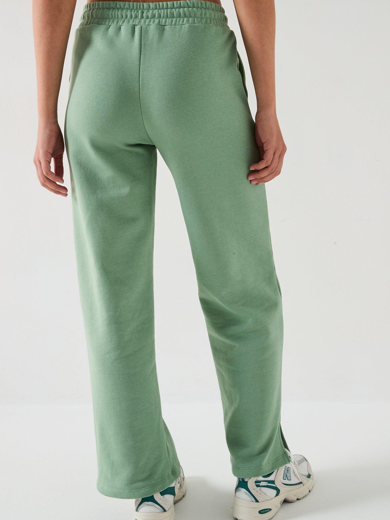  image of v-by-very-athleisure-wide-leg-jog-green