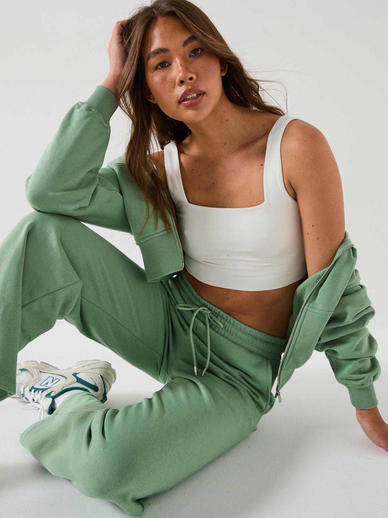  image of v-by-very-athleisure-wide-leg-jog-green