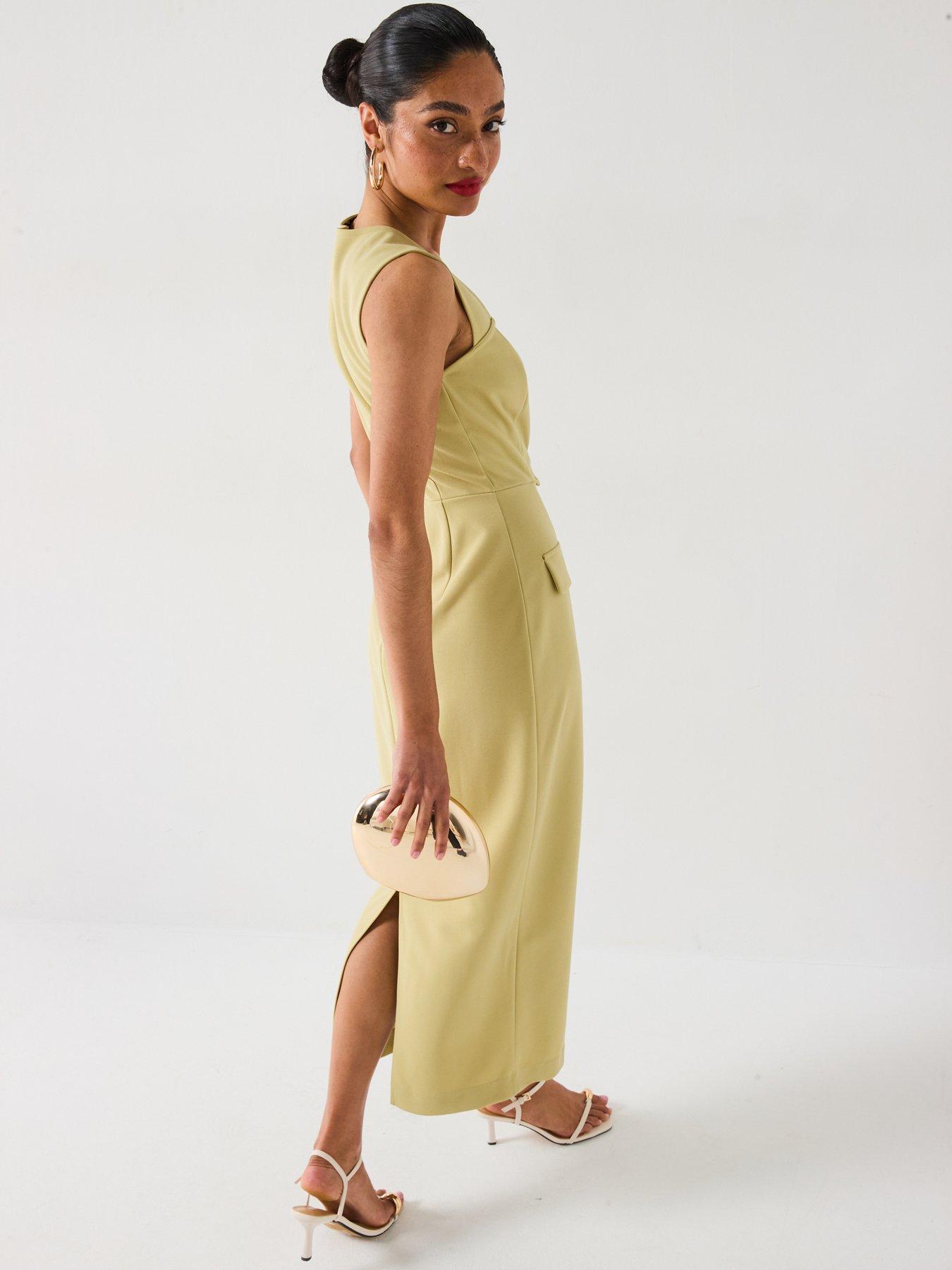 stillFront image of v-by-very-button-cut-out-dress