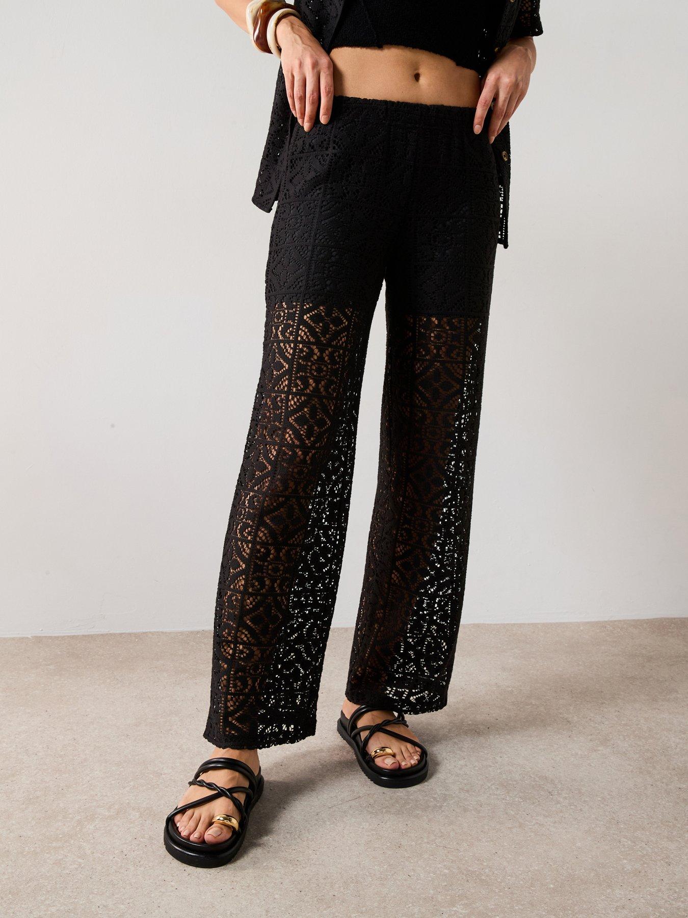 undefined Crochet Co-ord Bottom - Black