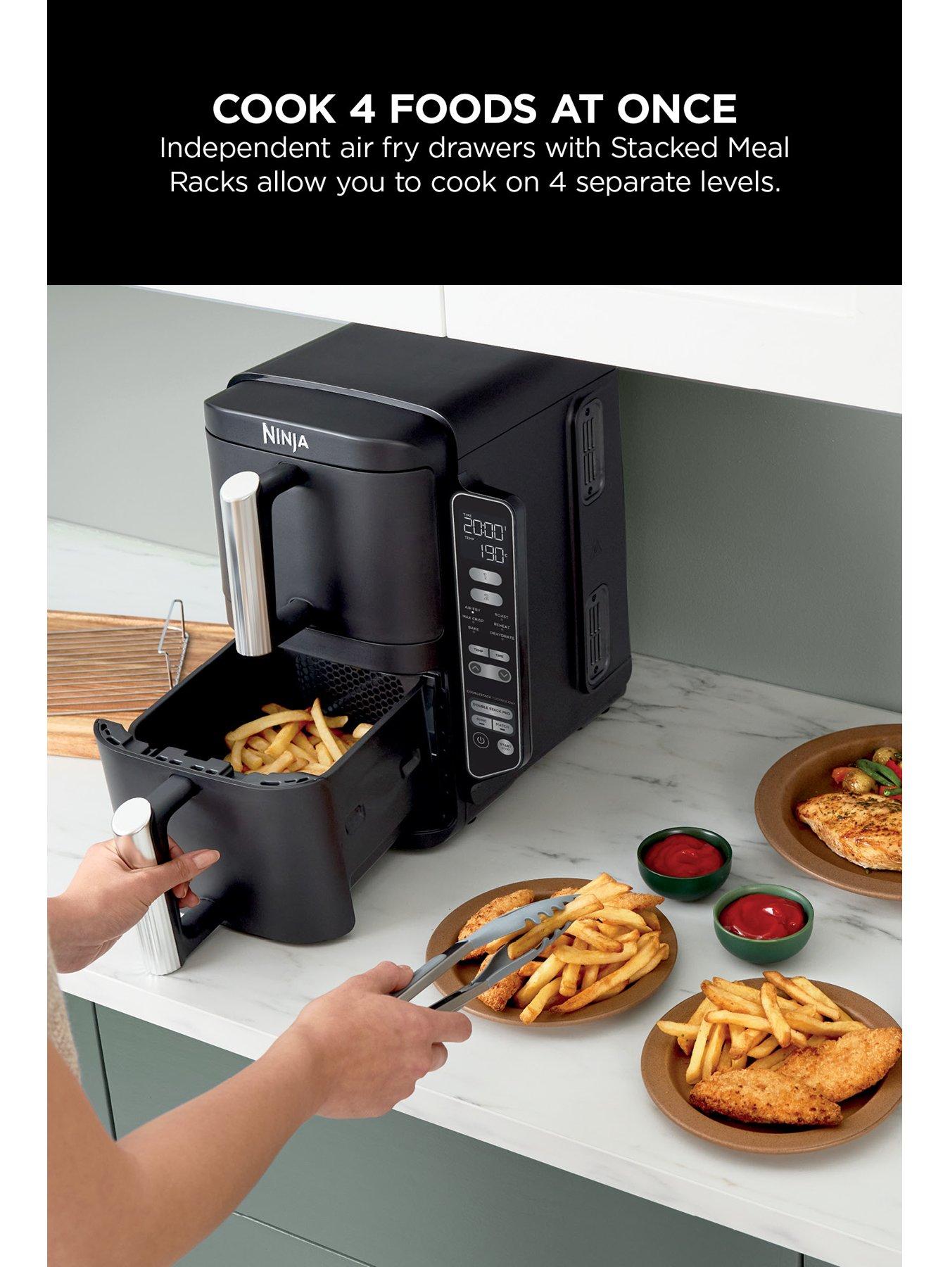 2Pezzi Teglia per Friggitrice ad Aria per Ninja Double Stack XL 7,6L SL300EU, Senza BPA Pirottini per Friggitrice ad Aria 14,5 x 14,5 x 8CM, Accessori Friggitrice ad aria per Dual Drawer